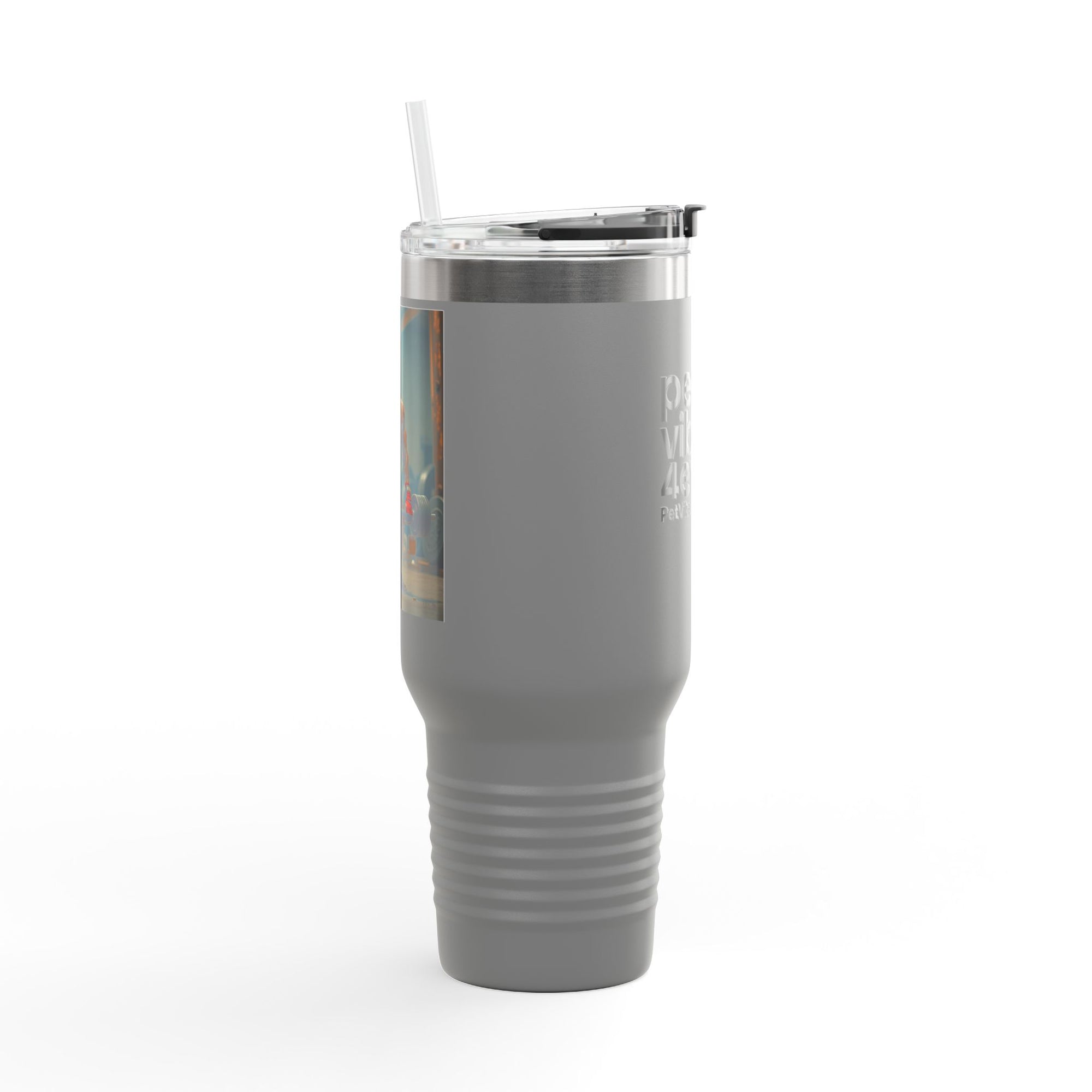 Insulated Travel Mug, Pet Lover's 40oz Coffee Tumbler, Perfect for Hot Drinks, Gifts for Cat Owners, Travel Companion, Pet Vibes 4ever