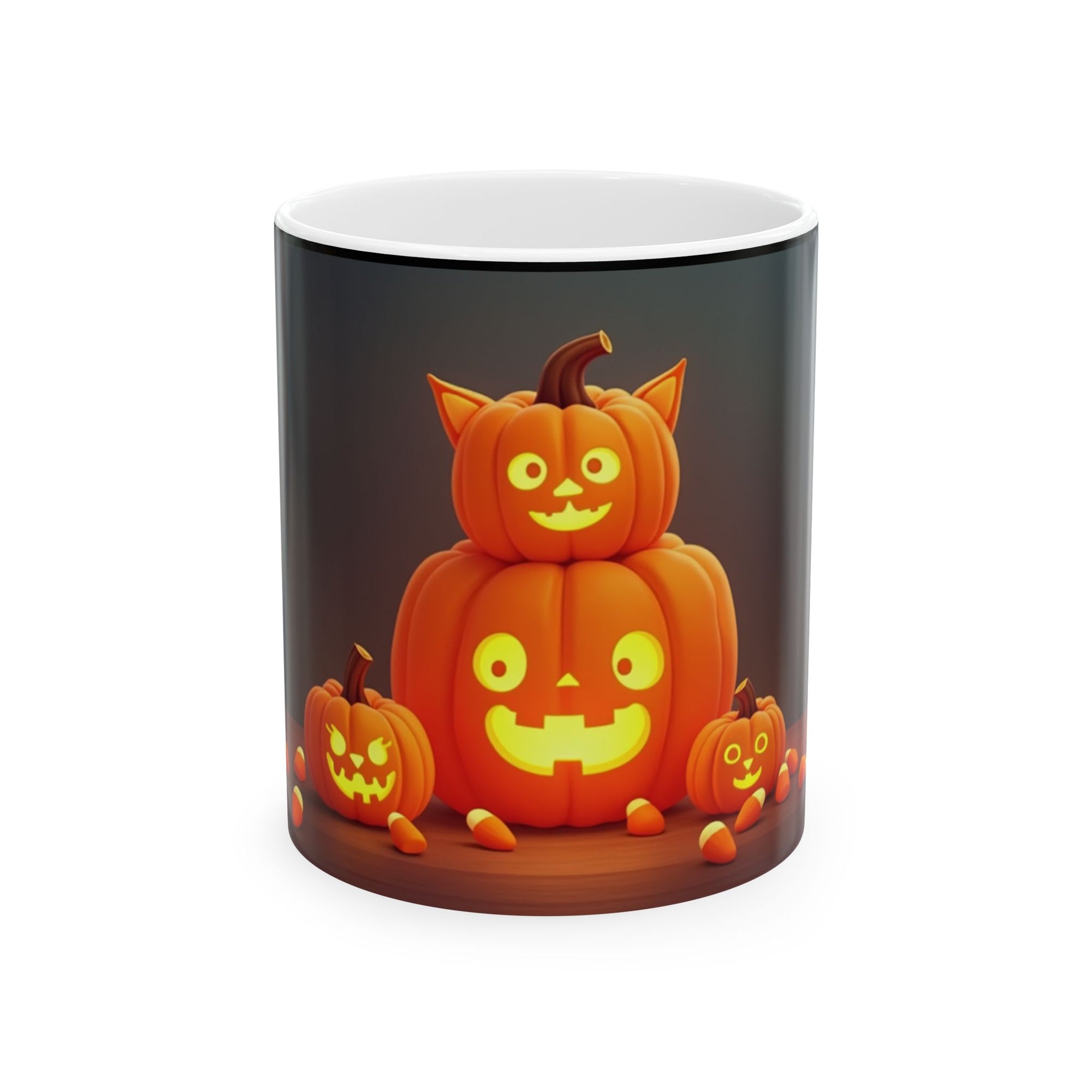 Halloween Pumpkin Ceramic Mug, Cute Fall Coffee Cup, Home & Kitchen Decor, Gift for Pumpkin Lovers, Collectible Mug