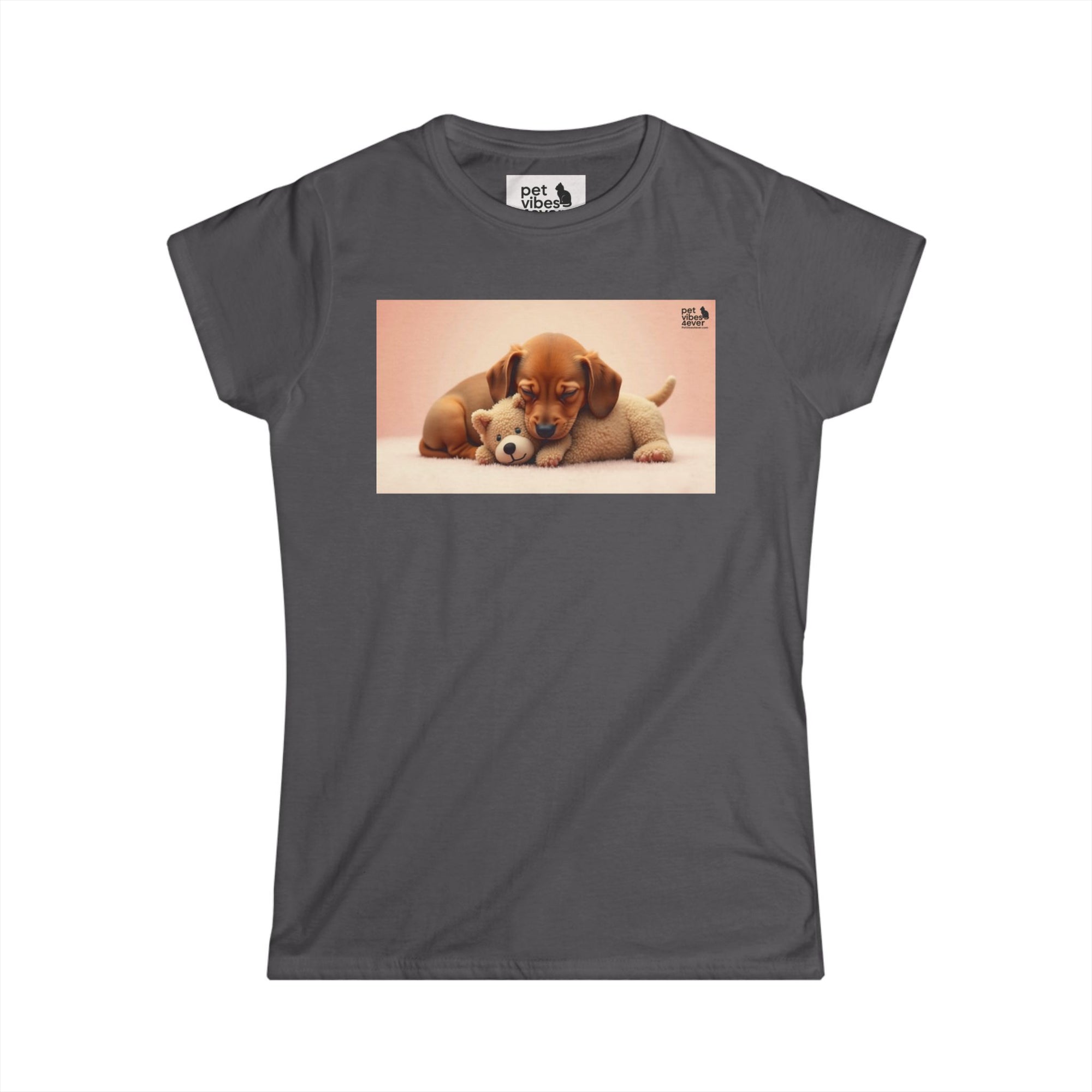 Adorable Puppy Love Women's Softstyle Tee, Cute Pet T-Shirt, Dog Lover Gift, Animal Lover Shirt, Perfect for Casual Wear