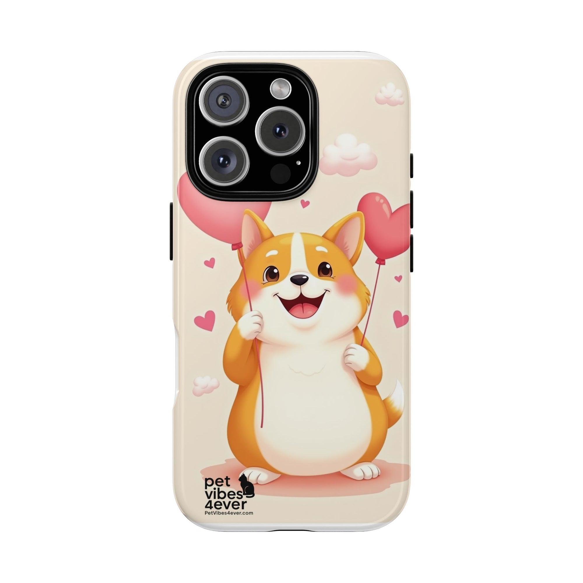 Corgi Love Phone Case, Cute Pet Gift, Animal Lover Accessory, Custom Phone Cover, Valentine's Day Gift