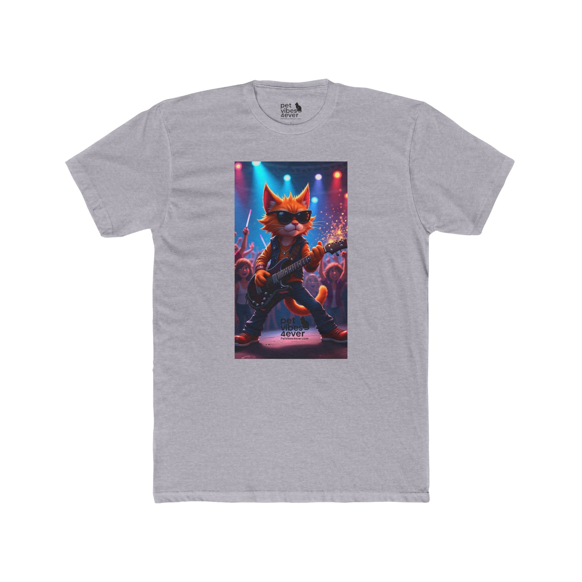 Rock Star Cat Unisex Tee | Fun Graphic Tee, Music Lover Gift, Funky Style, Concert Outfit, Cute Animal Shirt