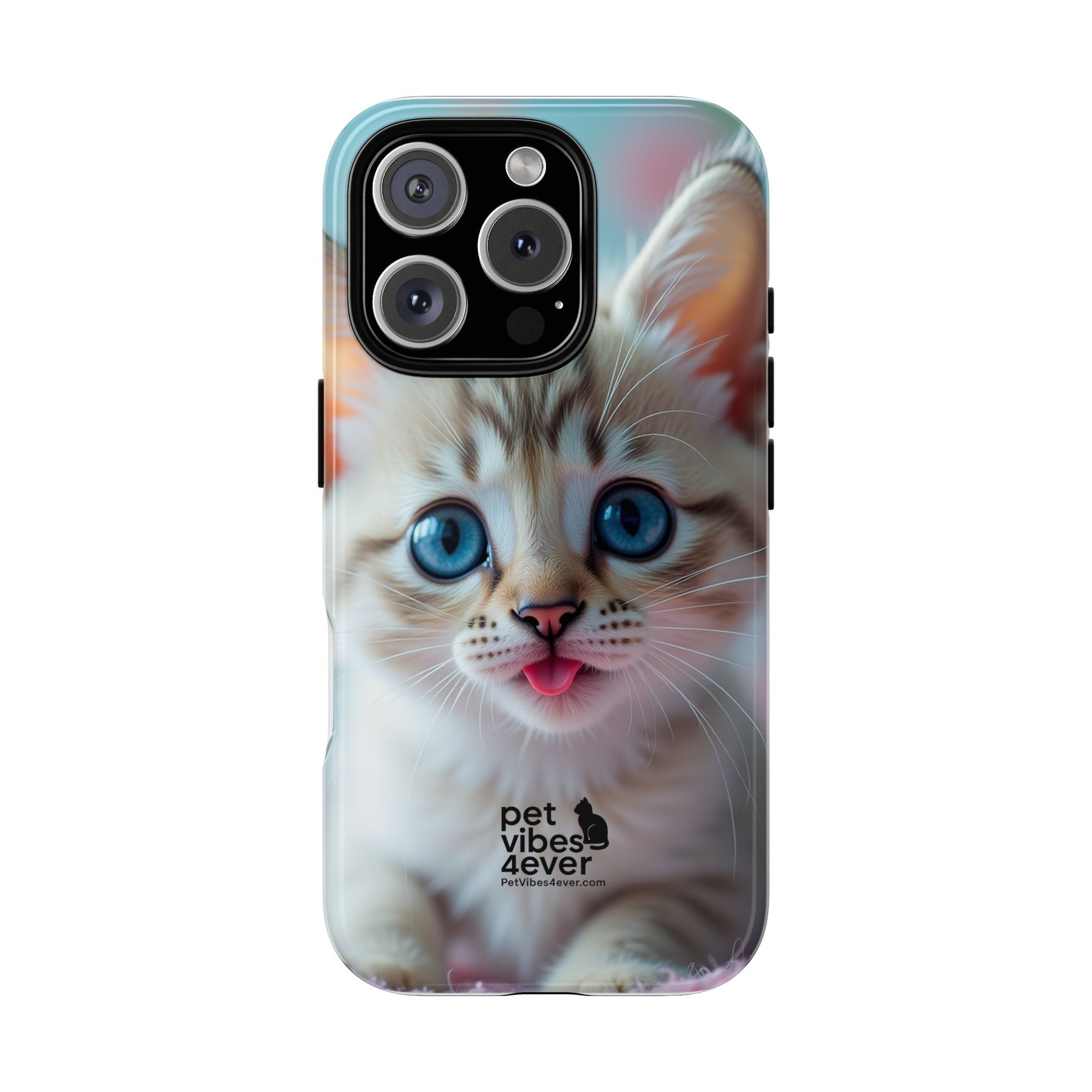 Cute Cat Phone Case, Pet Lover Gift, Unique Phone Cover, Animal Design Accessory, Fun Pet Vibes, Kitty Protection Shell