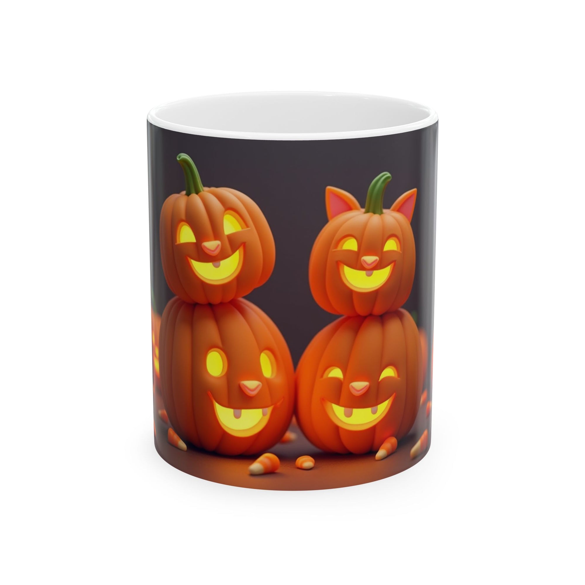 Halloween Pumpkin Ceramic Mug | Cozy Fall Drinkware, Cute Coffee Cup, Seasonal Kitchen Decor, Perfect for Halloween, Trick or Treat