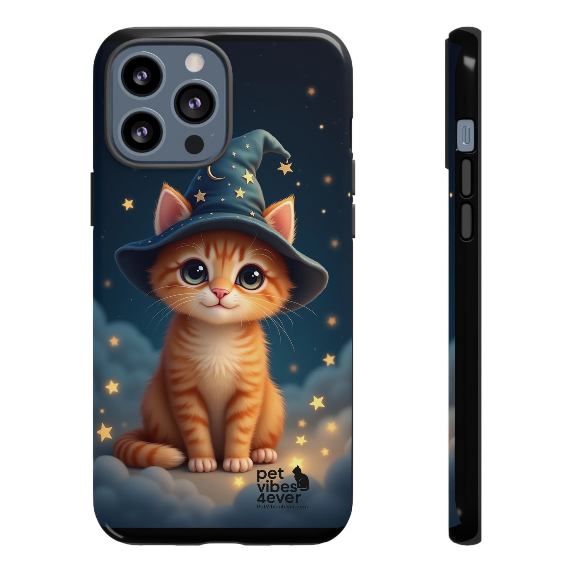 Cat-Themed Phone Case, Cute Cat Case, Pet Lover Gift, Kawaii Phone Accessory, Celestial Cat Design, Stylish Gadget Protector