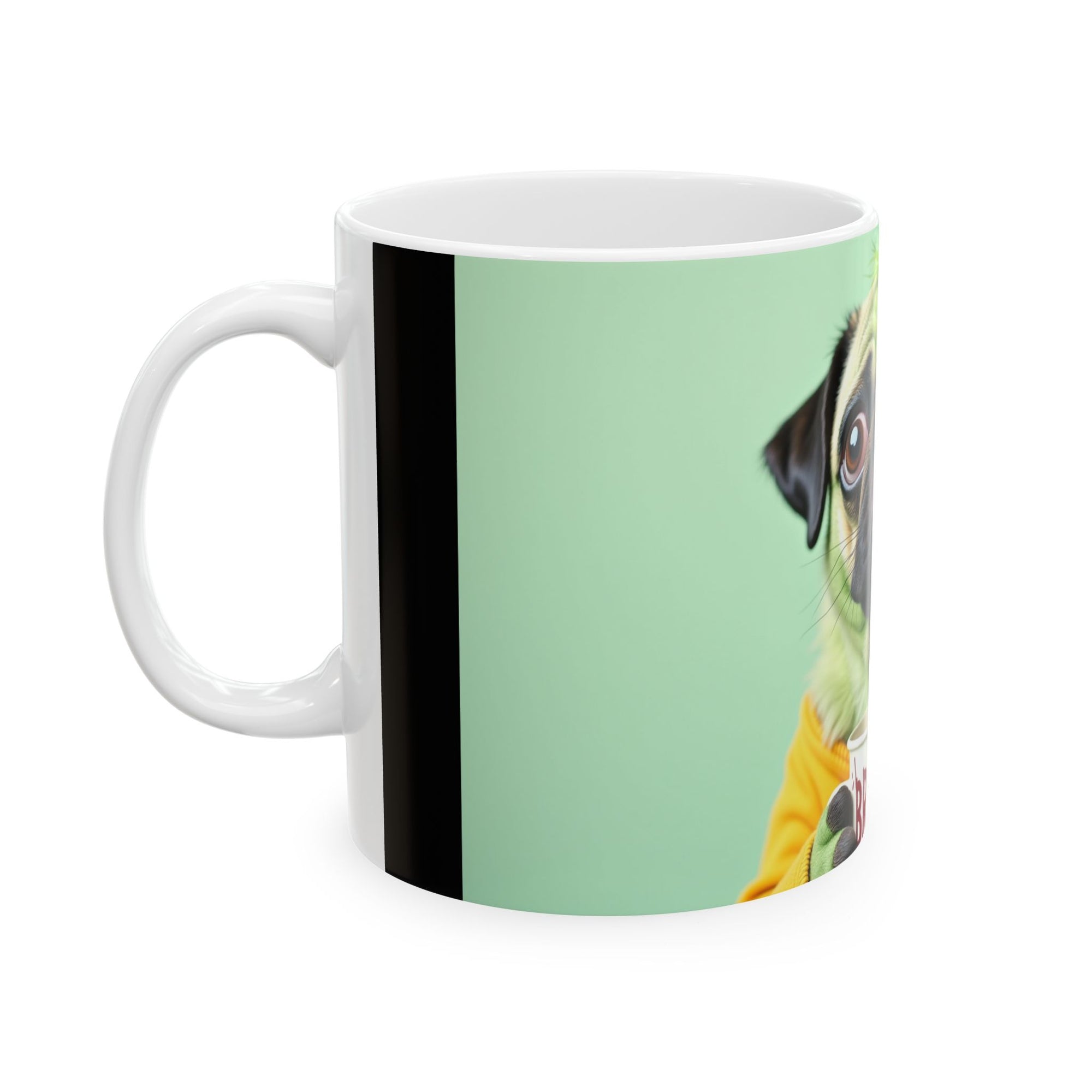 Funny Pug Ceramic Mug - Dog Lover Gift, Cute Animal Cup, Unique Kitchen Decor, Pet Owner Present, Quirky Coffee Mug, Fun Mug for Friends