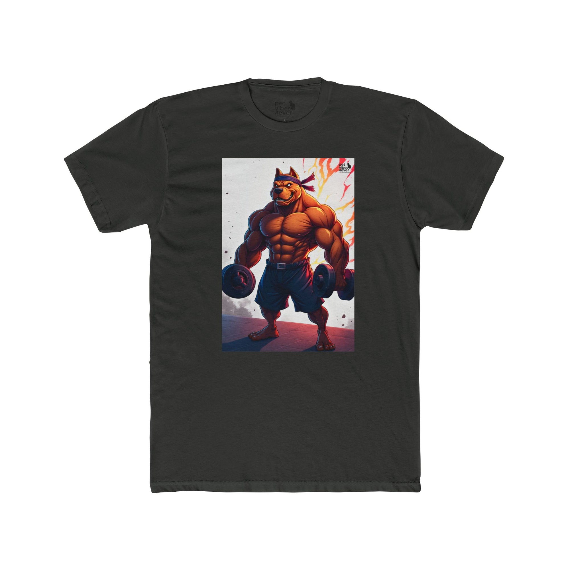 Muscle Bear Unisex Cotton Crew Tee, Gym Shirt, Fitness Apparel, Workout Top, Cartoon Graphic Tee, Gift for Him
