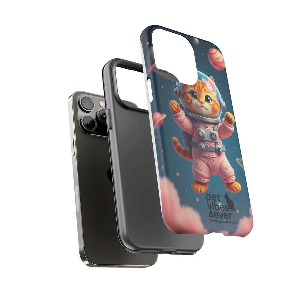 Cute Cat Phone Case, Cat Lovers Gift, Astrological Accessories, Fun Tech Gear, Space Theme Phone Cover