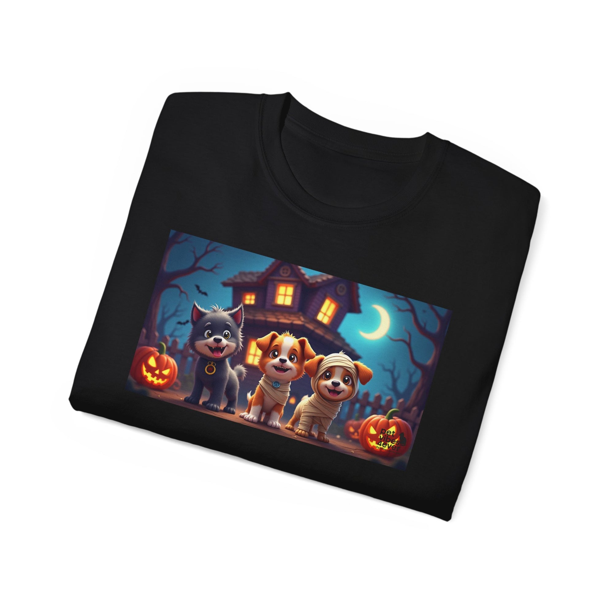 Halloween Pet Tee, Unisex Ultra Cotton T-Shirt, Cute Dog T-Shirt, Pet Lovers Gift, Halloween Costume Top