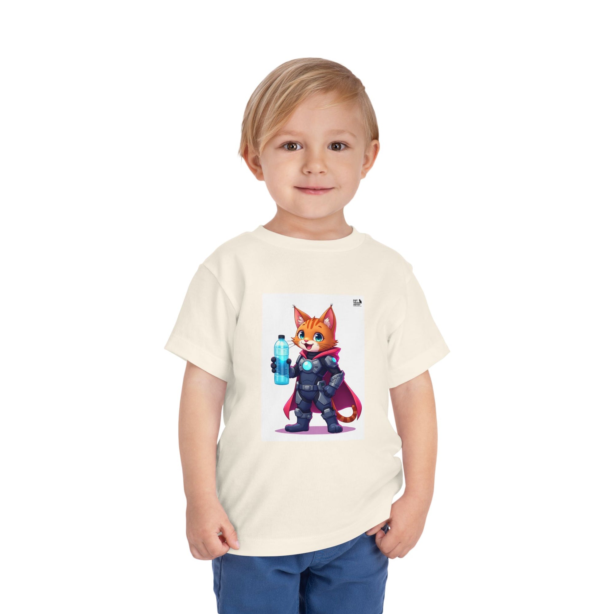 Superhero Cat Toddler Tee, Kids Graphic T-Shirt, Cute Animal Shirt, Birthday Gift, Funny Pet Tee