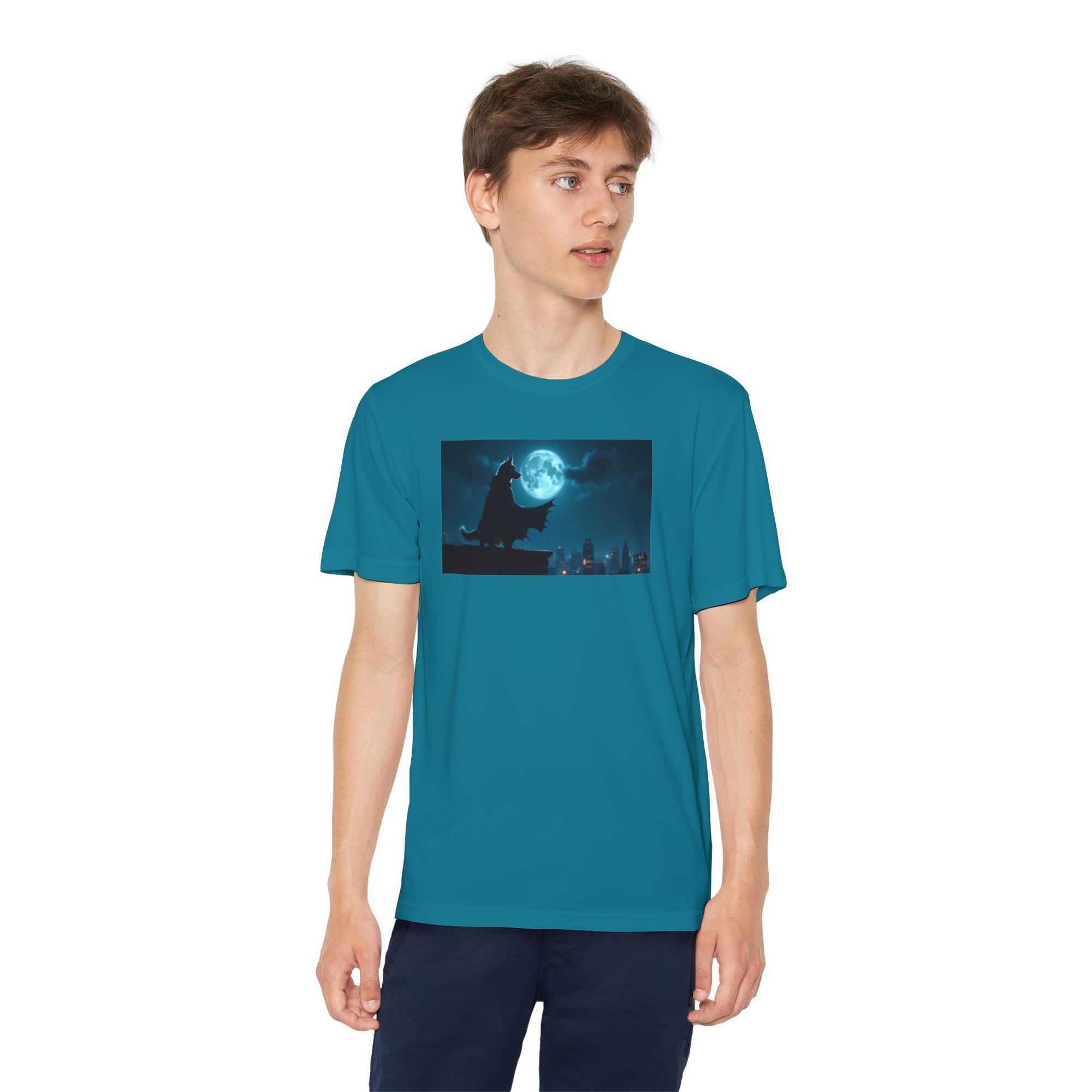 Youth Competitor Tee with Bold Eclipse Design, Perfect for Sports Events, Birthdays, Fun Outings, Team Spirit, Unique Gift Idea