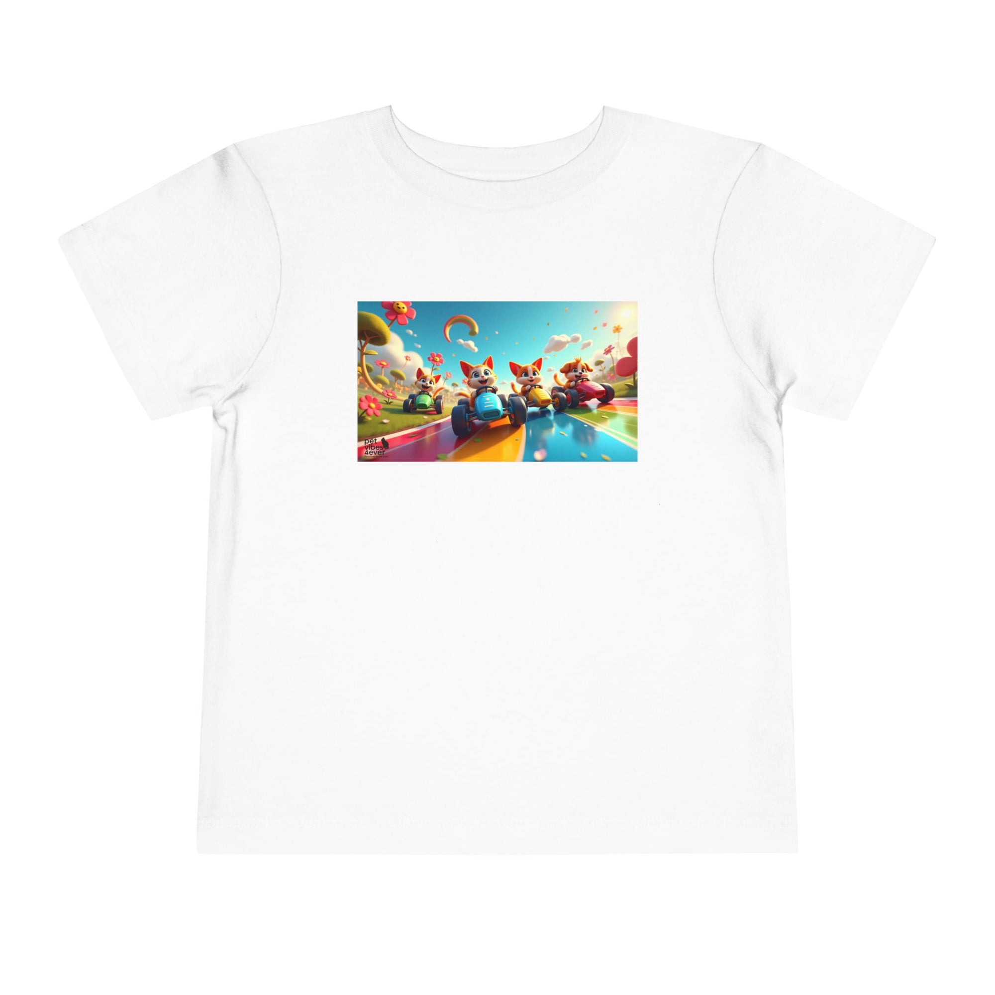 Colorful Toddler Short Sleeve Tee, Fun Kids T-Shirt, Summer Playwear, Birthday Gift, Rainbow Design Tee, Everyday Playwear