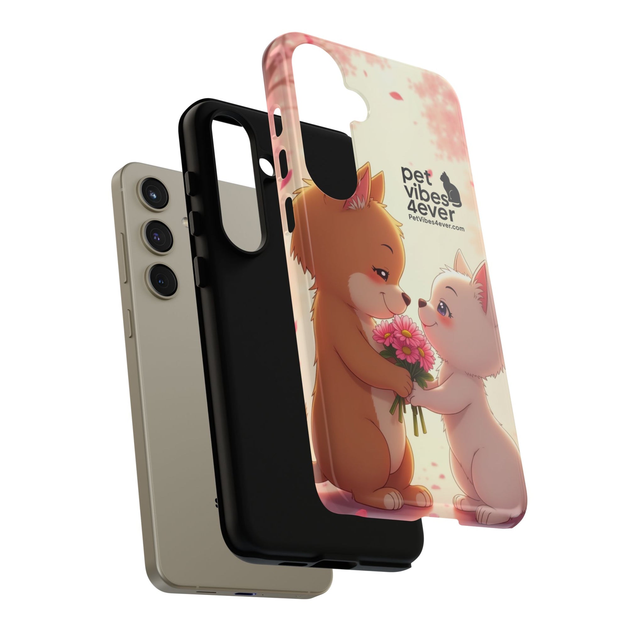 Cute Pet Themed Phone Case, Animal Lovers Gift, Valentine's Day, Cute Phone Cover, Pet Vibes Forever