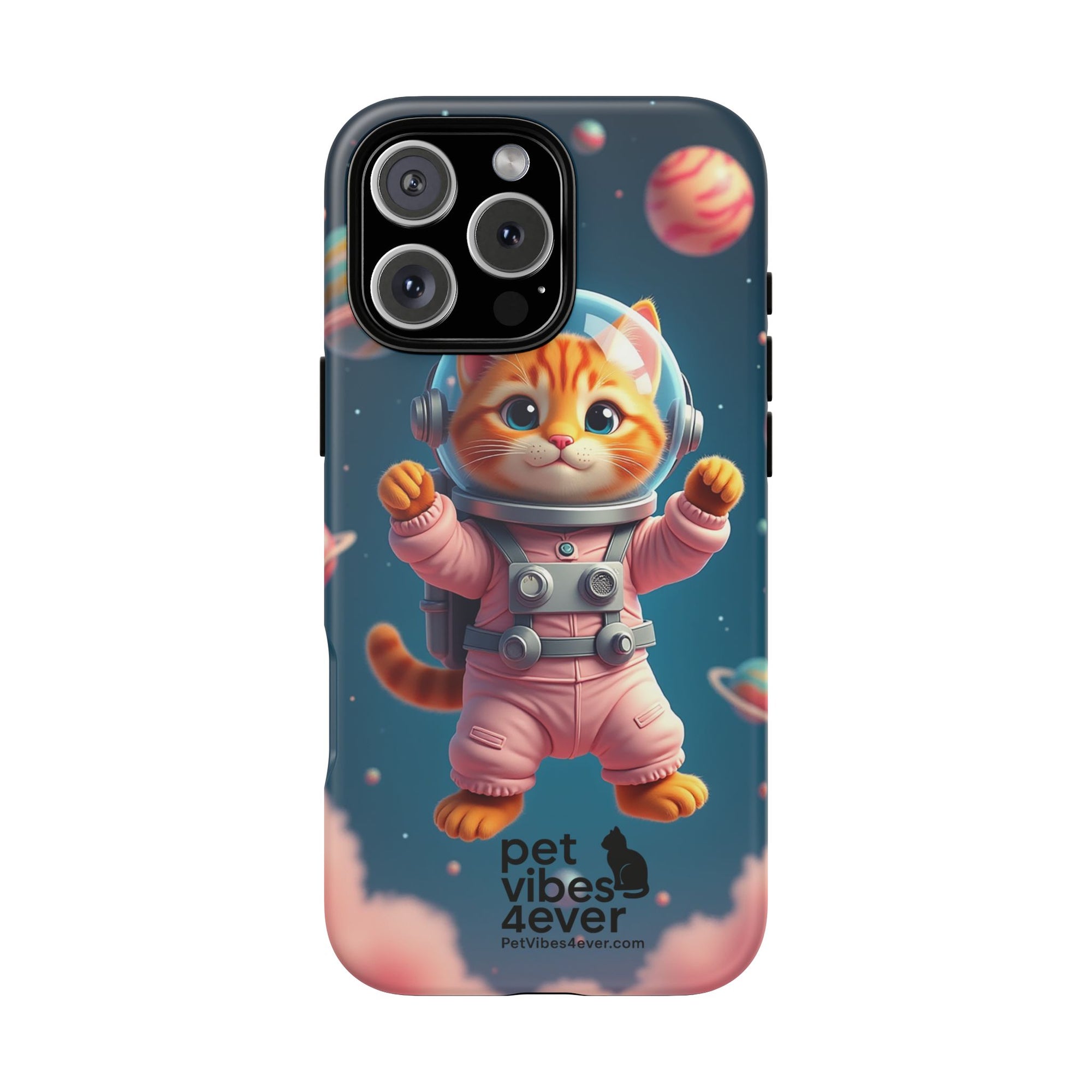 Cute Cat Phone Case, Cat Lovers Gift, Astrological Accessories, Fun Tech Gear, Space Theme Phone Cover