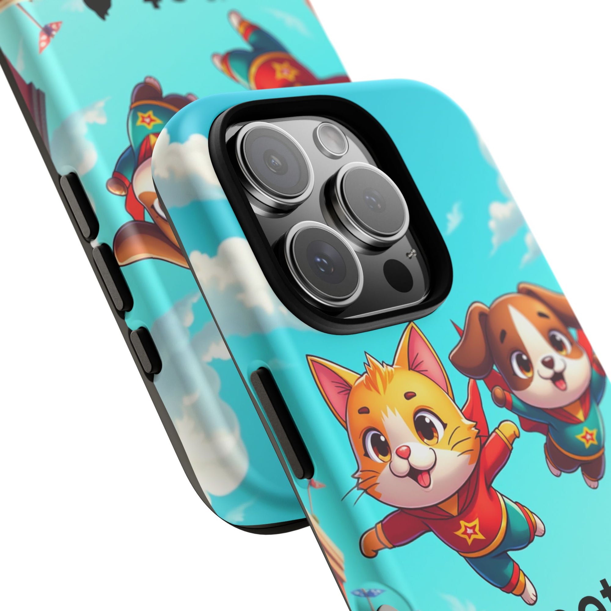 Pet Vibes Phone Case - Playful Cat and Dog Design, Animal Lover Gift, Cute Pet Accessory, Colorful Phone Cover, Fun Pet Gifts