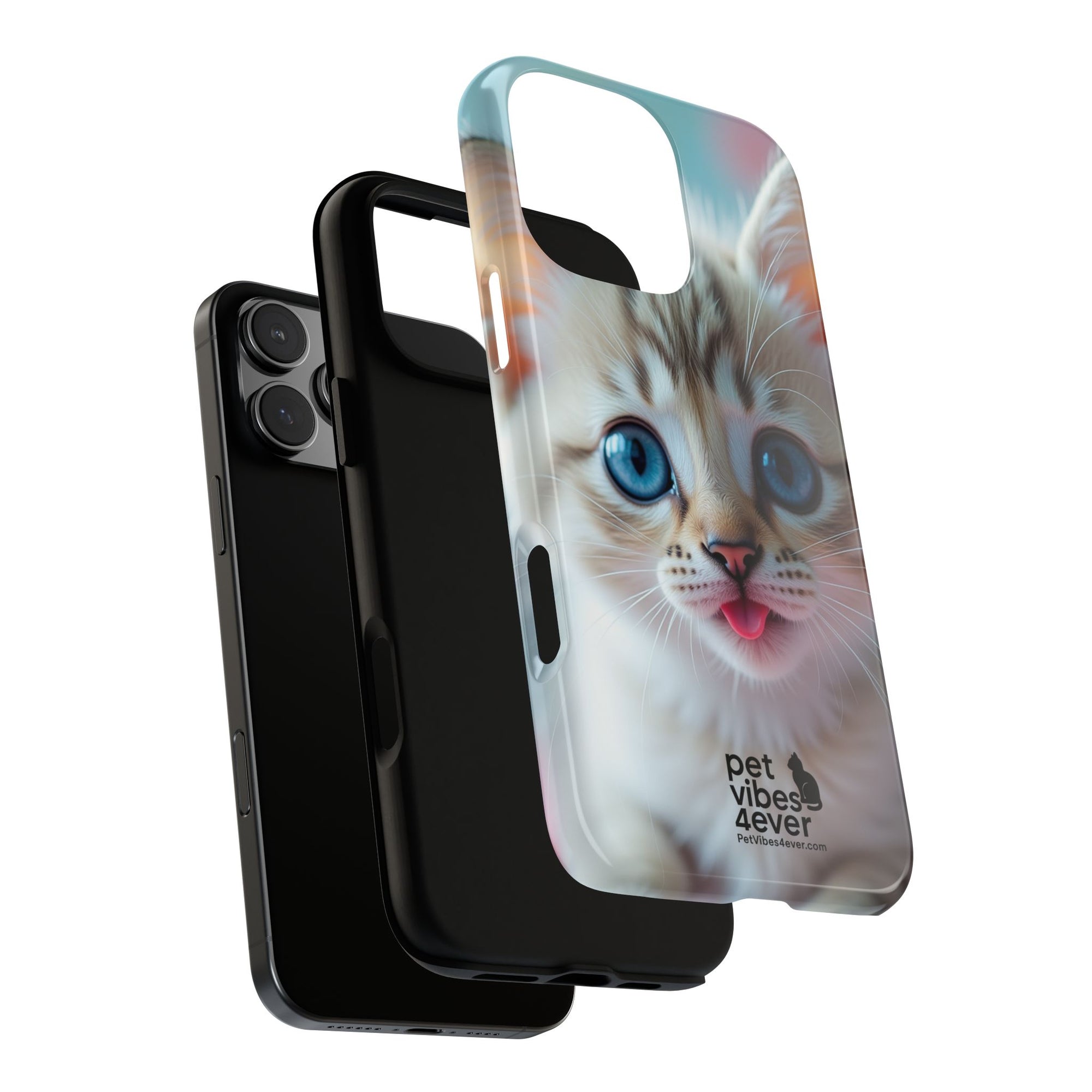 Cute Cat Phone Case, Pet Lover Gift, Unique Phone Cover, Animal Design Accessory, Fun Pet Vibes, Kitty Protection Shell