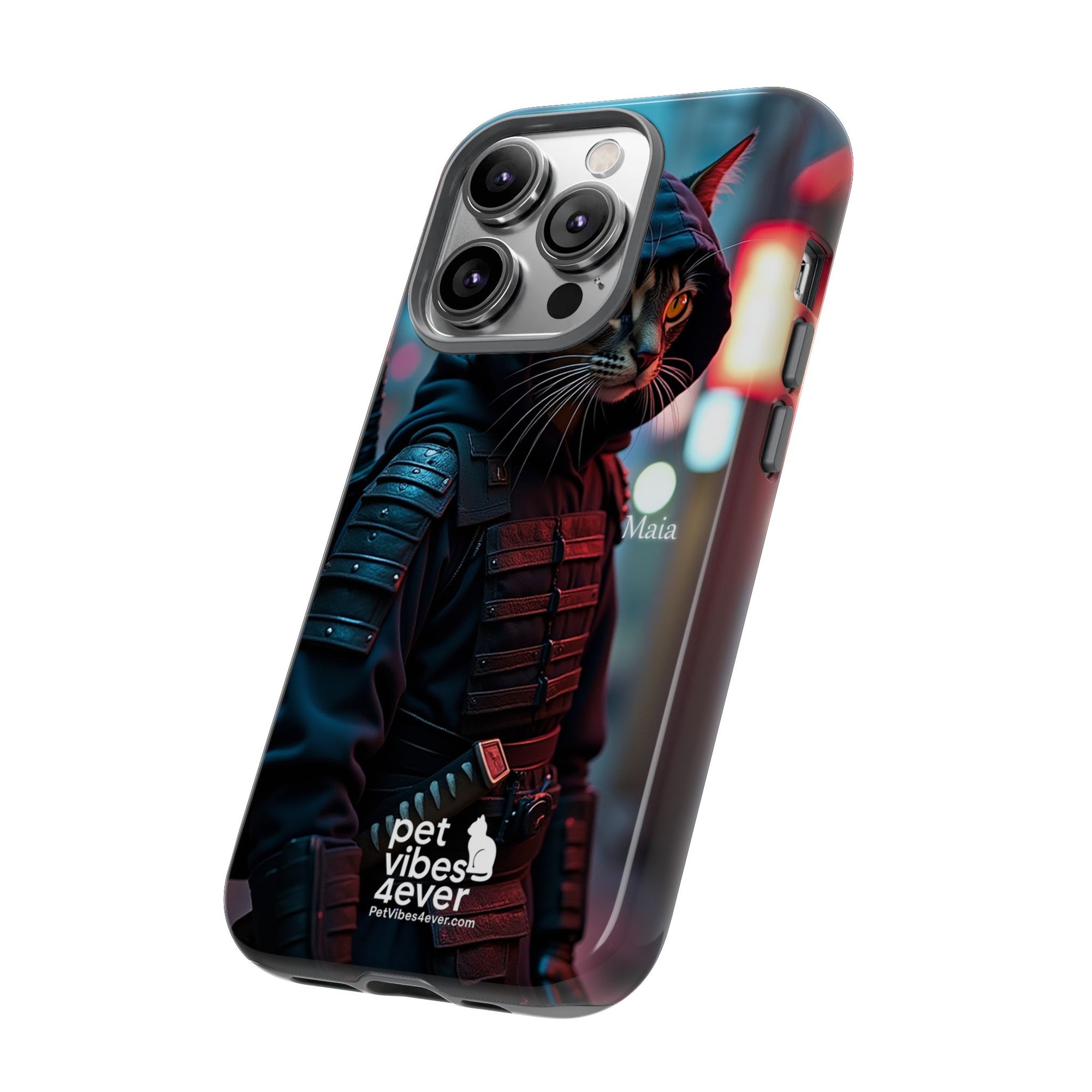 Tough Cases: Cool Cat Phone Case with 'Pet Vibes 4ever', Perfect for Cat Lovers, Unique Gift for Pet Enthusiasts, Fun Phone Accessory, [...]