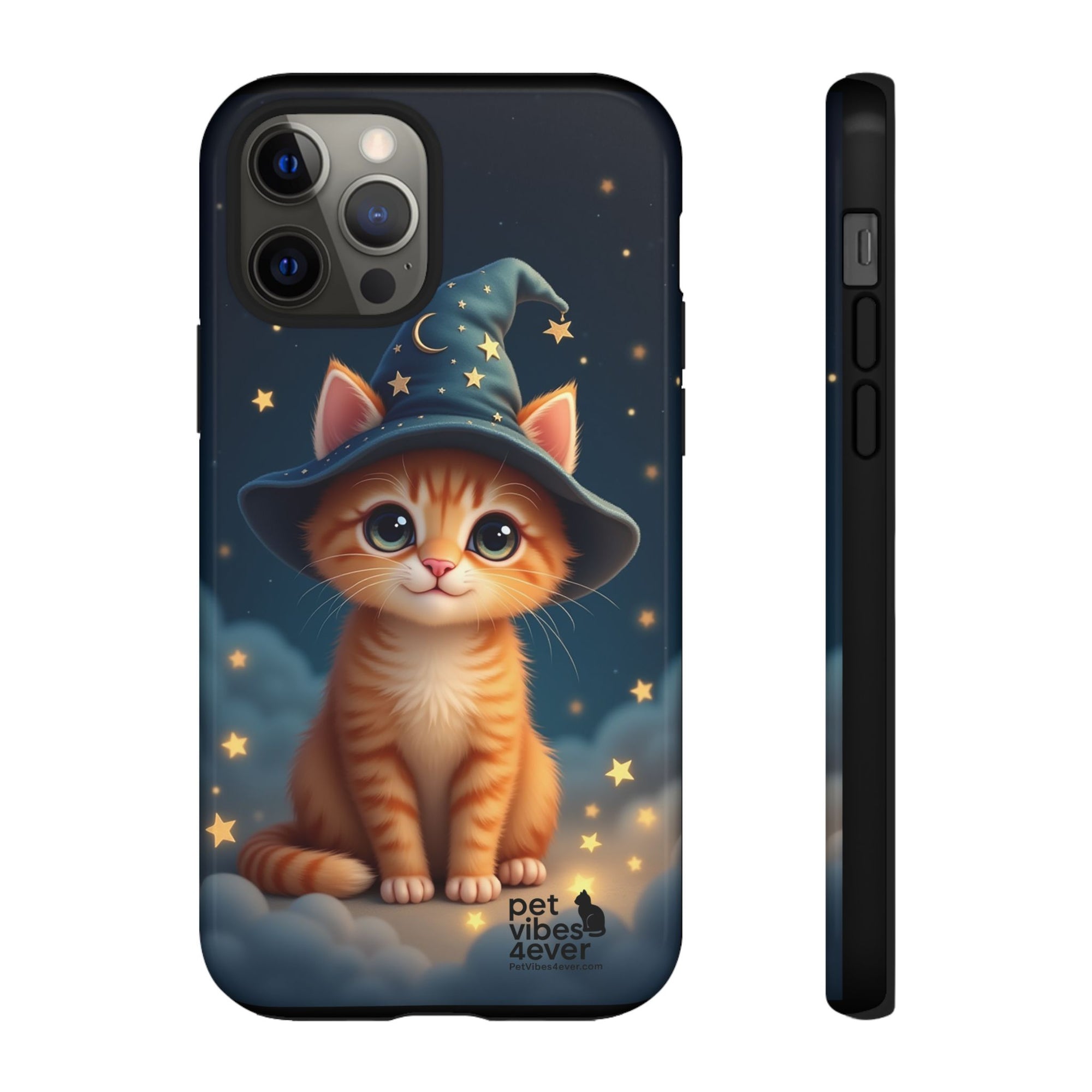 Cat-Themed Phone Case, Cute Cat Case, Pet Lover Gift, Kawaii Phone Accessory, Celestial Cat Design, Stylish Gadget Protector