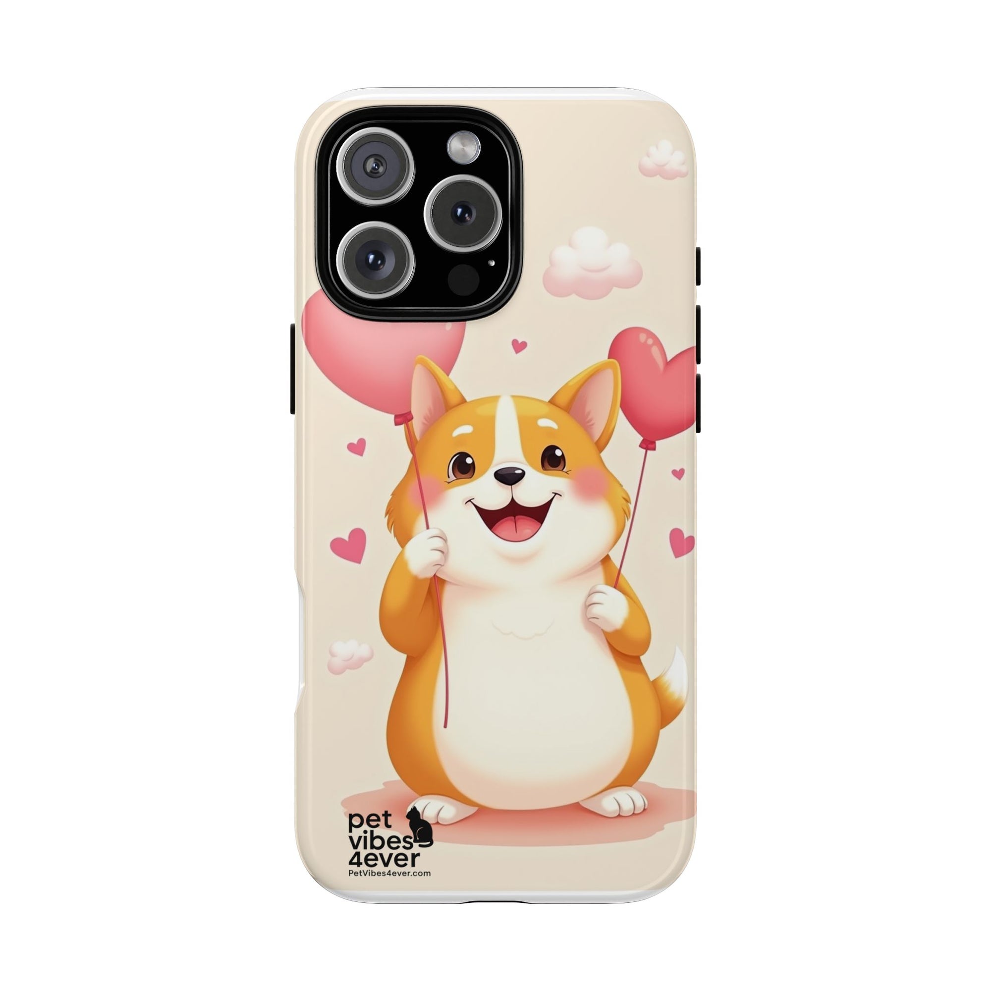 Corgi Love Phone Case, Cute Pet Gift, Animal Lover Accessory, Custom Phone Cover, Valentine's Day Gift