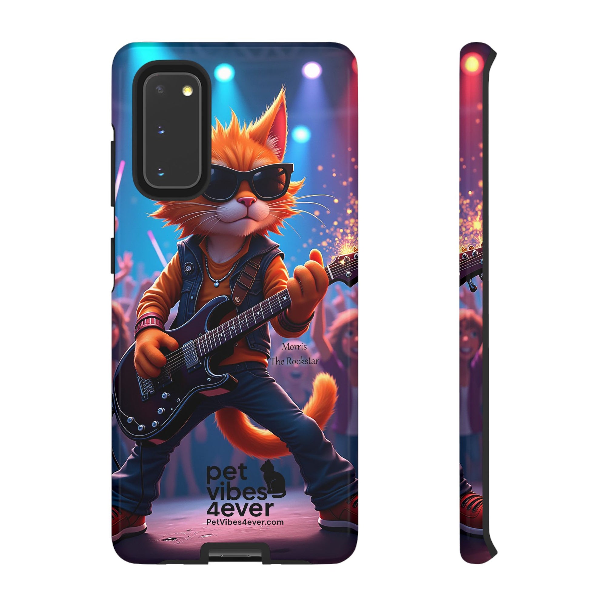 Guitar Cat Phone Case | Fun Pet Vibes | Unique Gift for Cat Lovers, Music Fans, Pet Owners, Birthday, Holidays, Personal Use