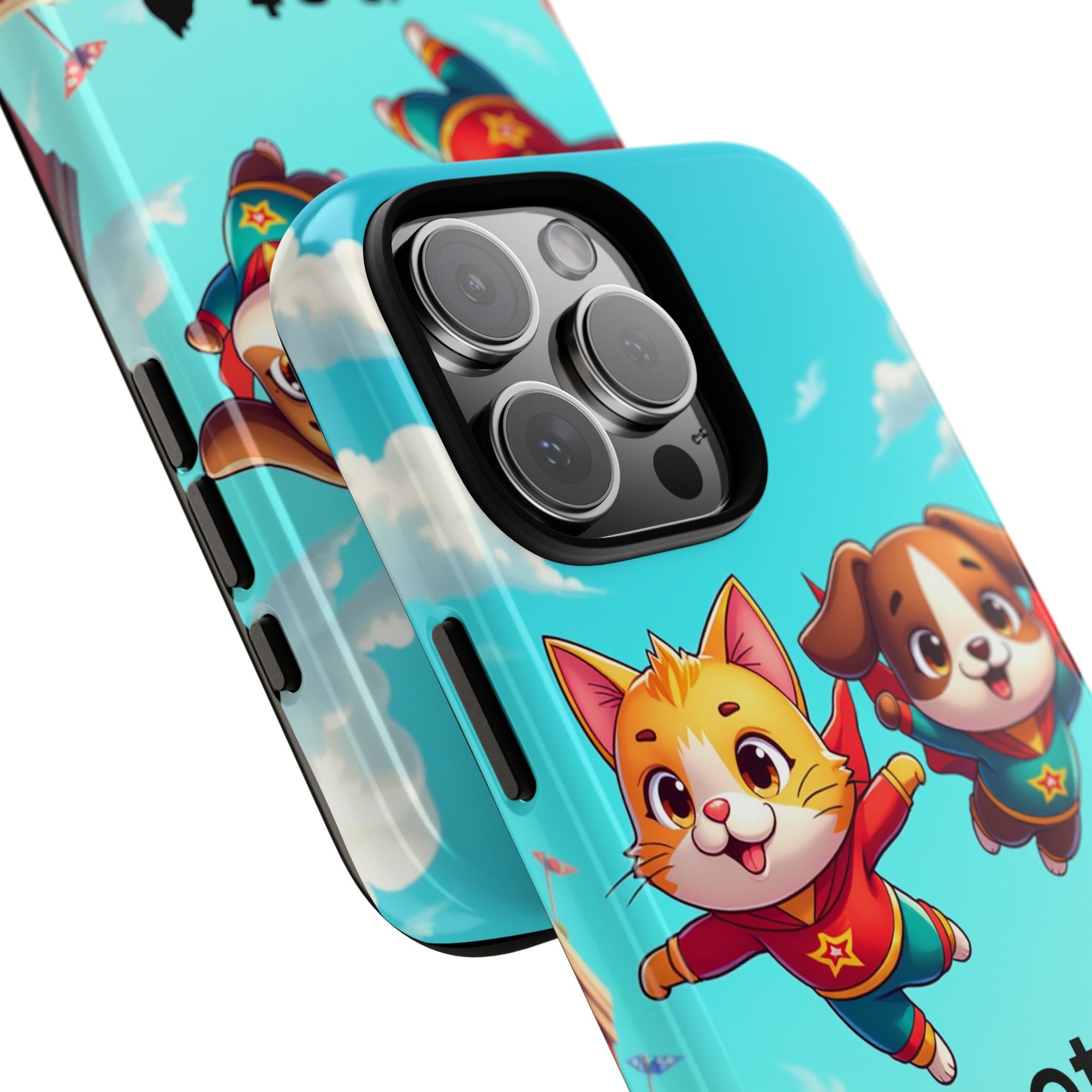 Pet Vibes Phone Case - Playful Cat and Dog Design, Animal Lover Gift, Cute Pet Accessory, Colorful Phone Cover, Fun Pet Gifts