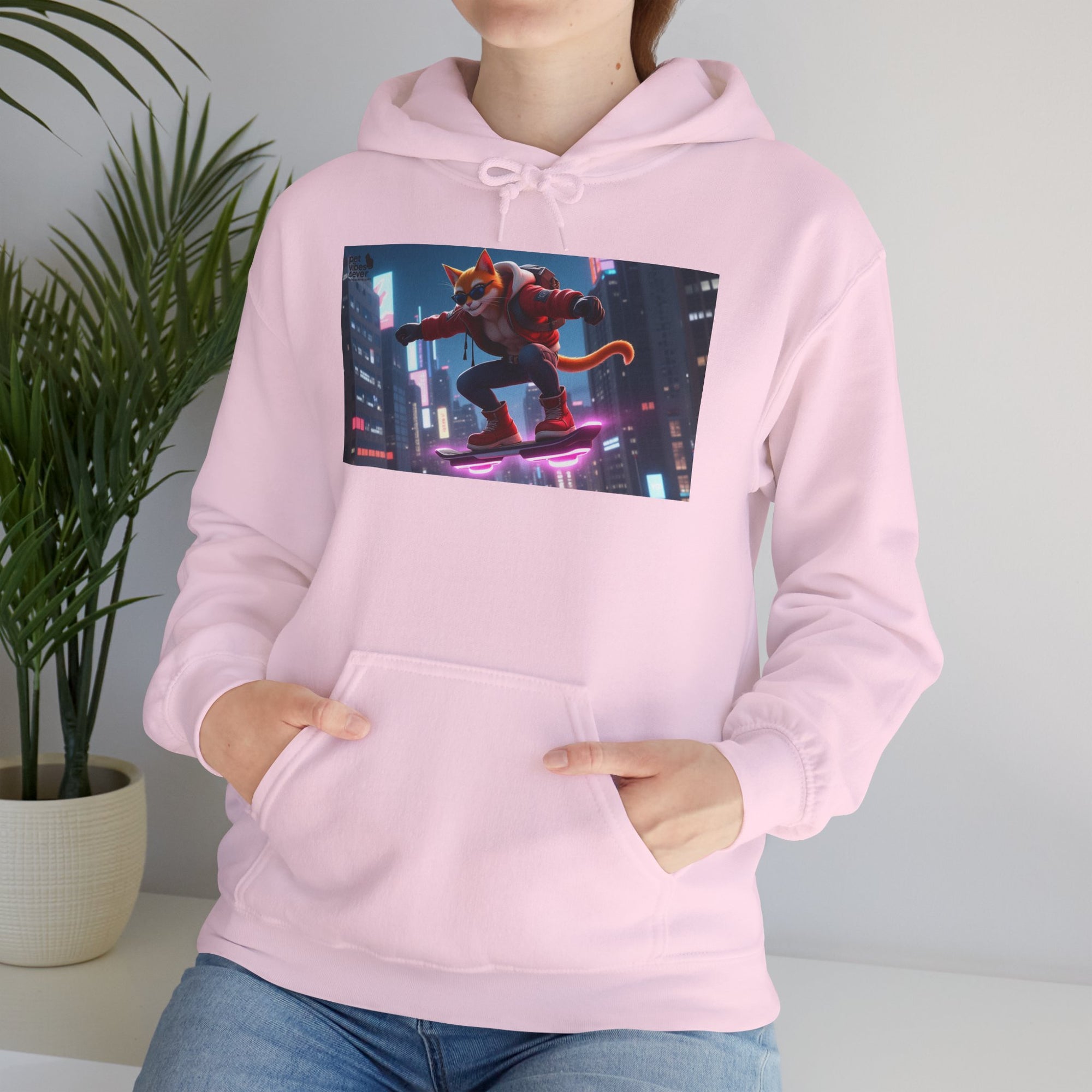 Urban Jungle Unisex Hoodie - Retro Neon Design, Streetwear Sweatshirt, Perfect for Teens, Gift for Video Game Lovers, Cozy Layering