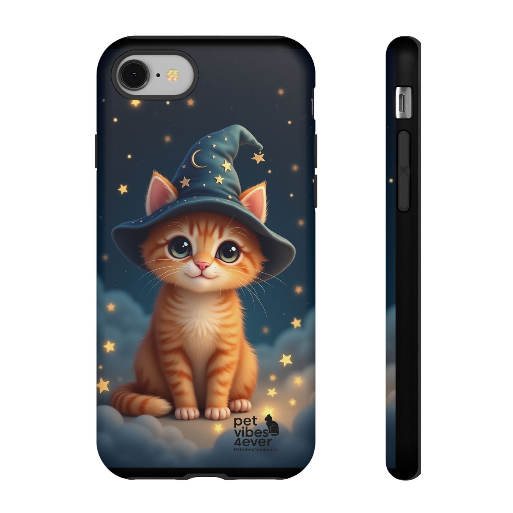 Cat-Themed Phone Case, Cute Cat Case, Pet Lover Gift, Kawaii Phone Accessory, Celestial Cat Design, Stylish Gadget Protector