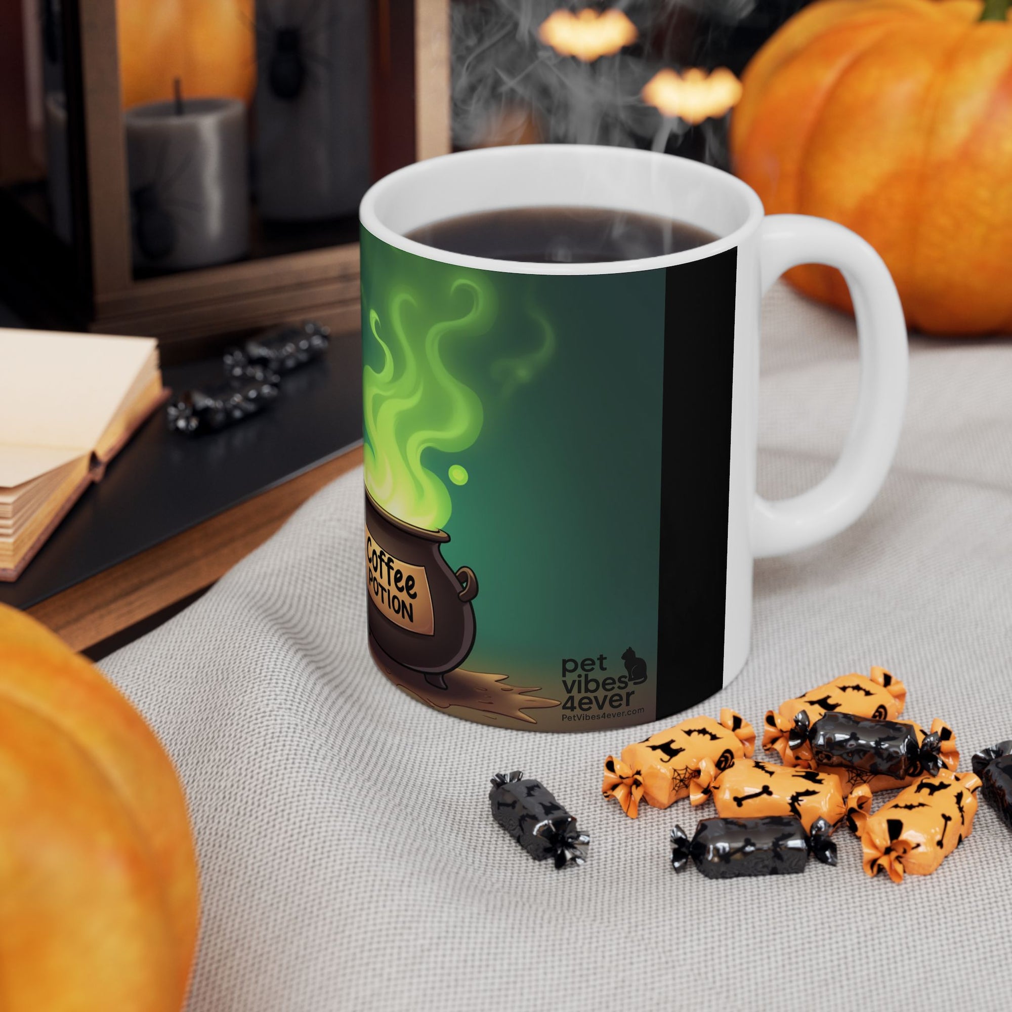 Whimsical Dog-Themed Ceramic Mug - Perfect for Coffee Lovers, Gift for Dog Owners, Halloween Decor, Animal Lovers' Cup, Fun Kitchen [...]
