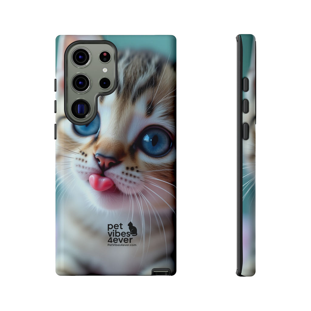 Cute Cat Phone Case, Pet Lover Gift, Durable Phone Cover, Animal Print Case, Cute Kitten Accessory