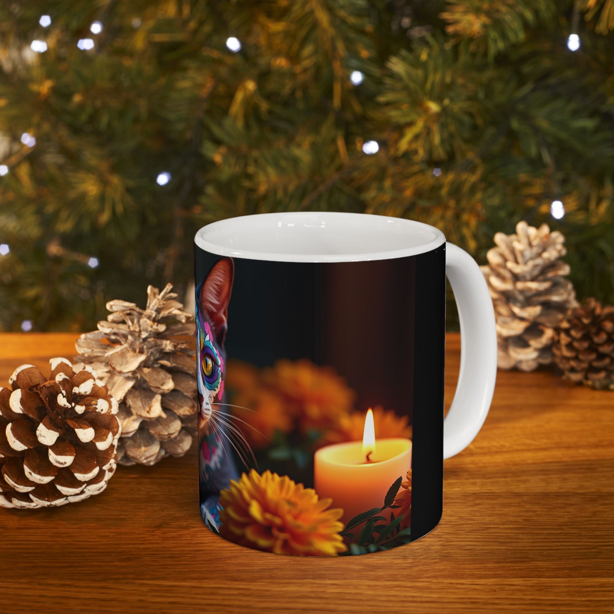 Colorful Cat Ceramic Mug – Perfect for Cat Lovers, Gift for Pet Owners, Coffee Lover's Mug, Birthday Gift, Home Decor