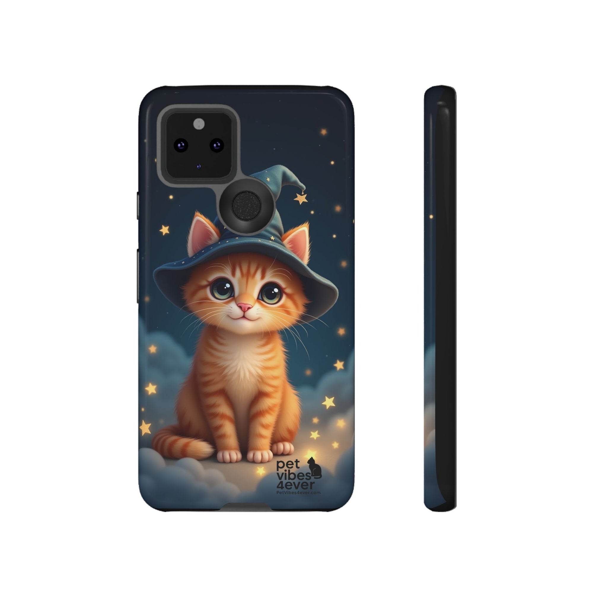 Cat-Themed Phone Case, Cute Cat Case, Pet Lover Gift, Kawaii Phone Accessory, Celestial Cat Design, Stylish Gadget Protector