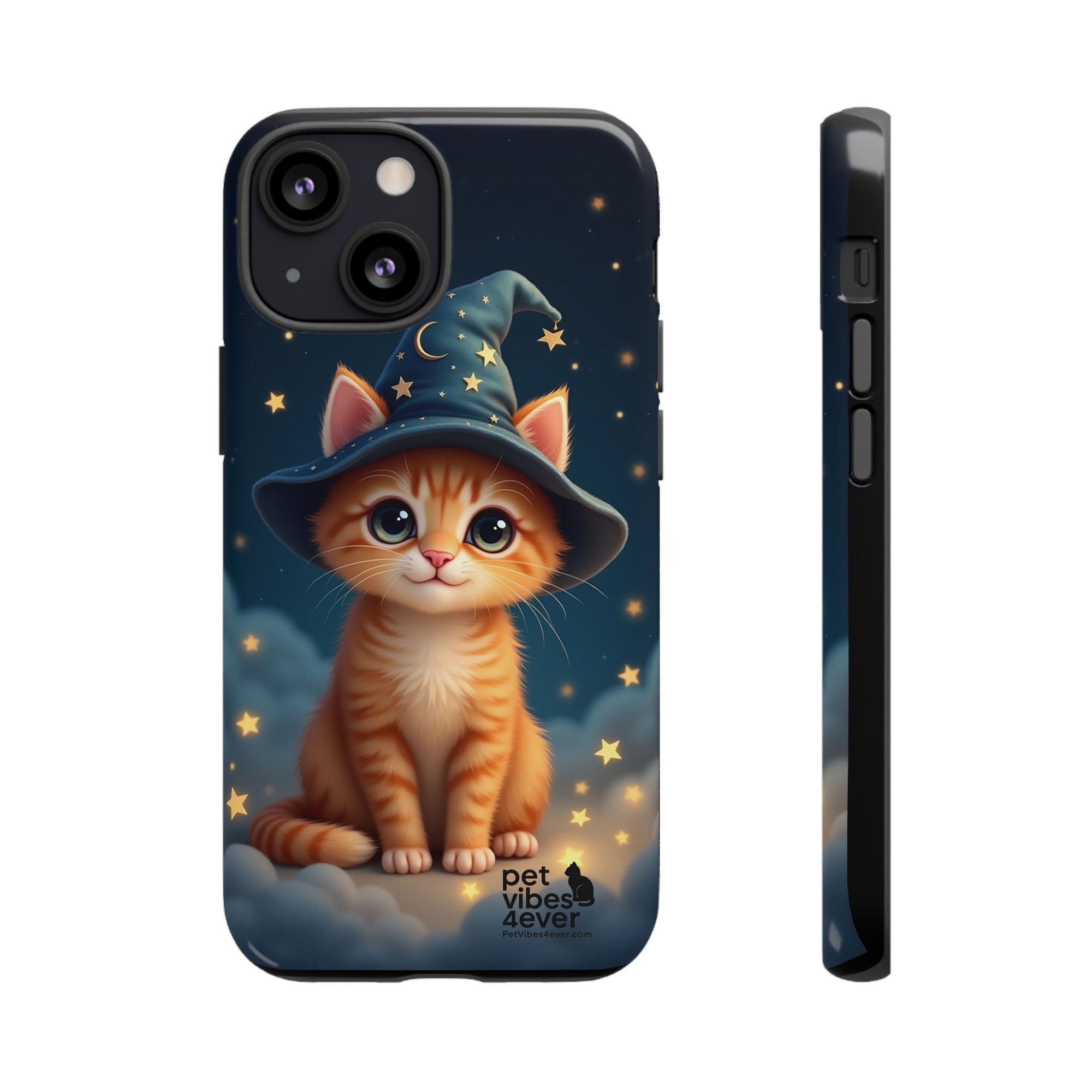 Cat-Themed Phone Case, Cute Cat Case, Pet Lover Gift, Kawaii Phone Accessory, Celestial Cat Design, Stylish Gadget Protector