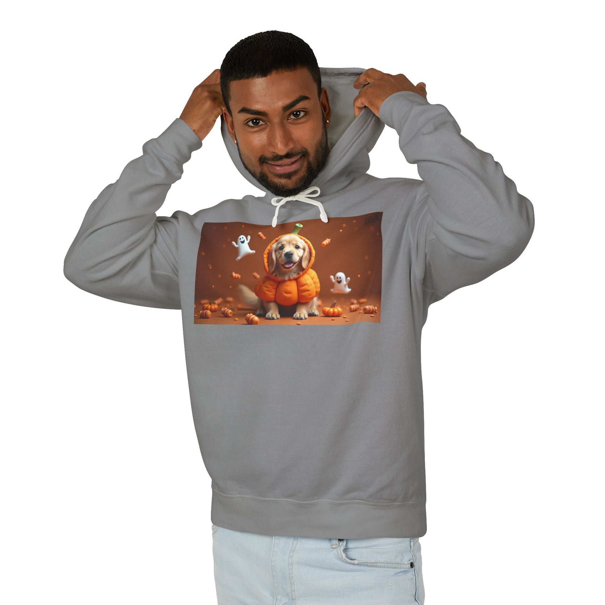 Cozy Halloween Dog Hoodie, Unisex Lightweight Sweatshirt, Perfect Fall Gift, Pet Lovers Apparel, Spooky Season Sweatshirt