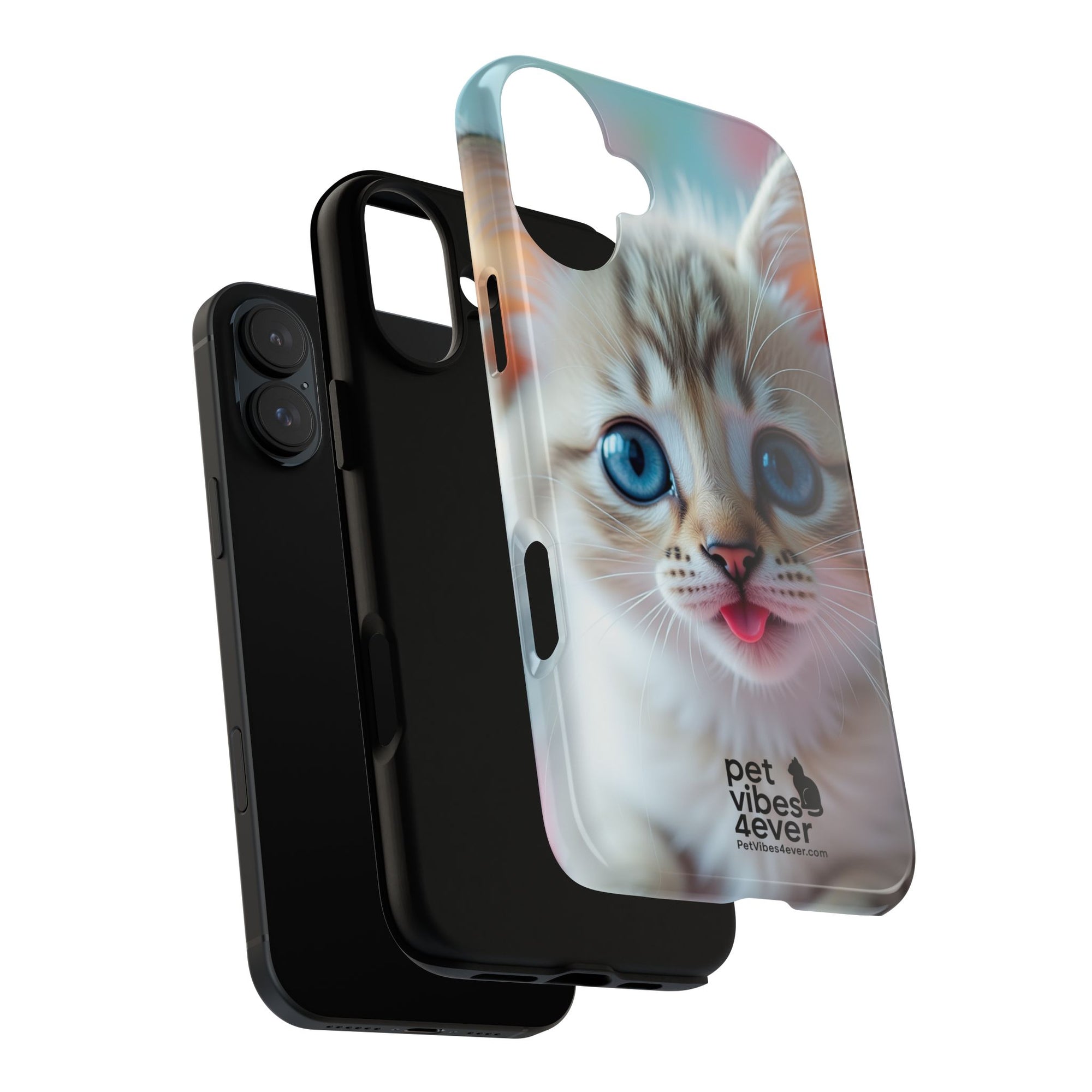 Cute Cat Phone Case, Pet Lover Gift, Unique Phone Cover, Animal Design Accessory, Fun Pet Vibes, Kitty Protection Shell