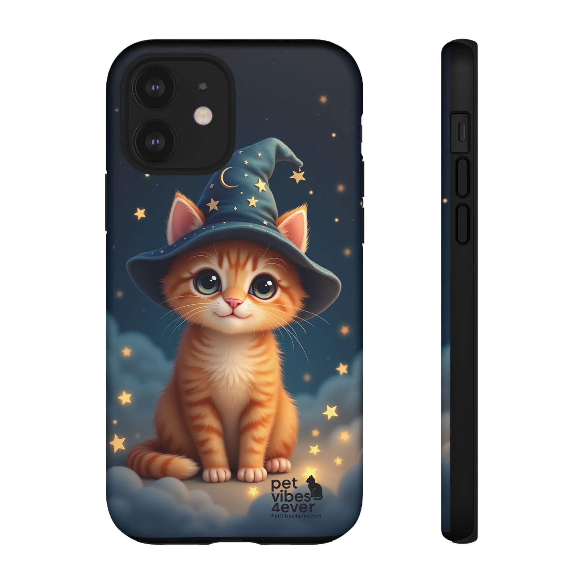 Cat-Themed Phone Case, Cute Cat Case, Pet Lover Gift, Kawaii Phone Accessory, Celestial Cat Design, Stylish Gadget Protector