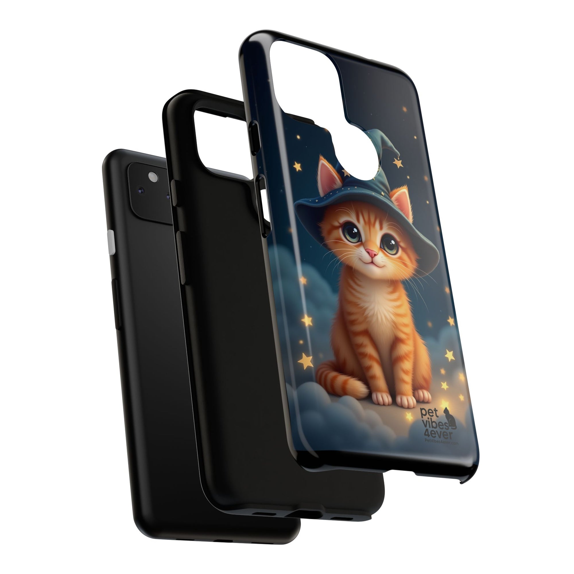Cat-Themed Phone Case, Cute Cat Case, Pet Lover Gift, Kawaii Phone Accessory, Celestial Cat Design, Stylish Gadget Protector