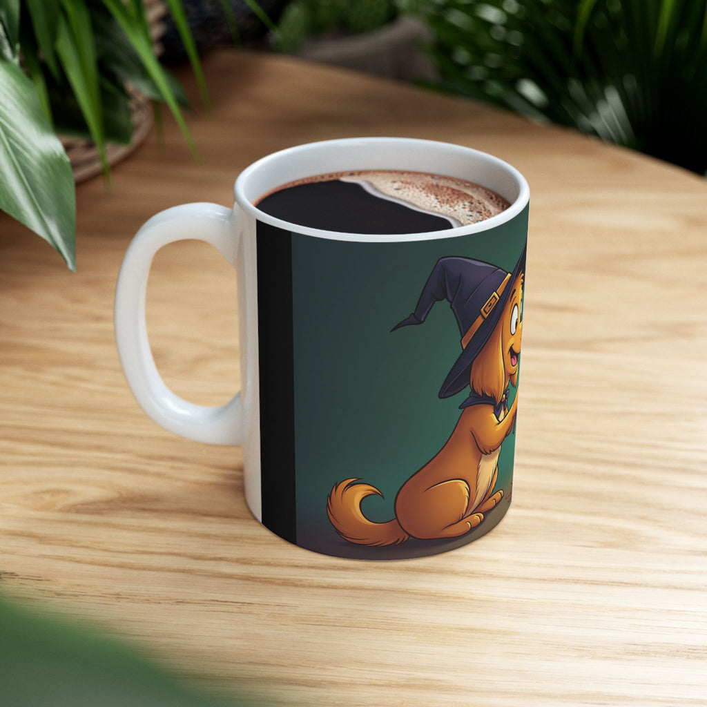 Whimsical Dog-Themed Ceramic Mug - Perfect for Coffee Lovers, Gift for Dog Owners, Halloween Decor, Animal Lovers' Cup, Fun Kitchen [...]