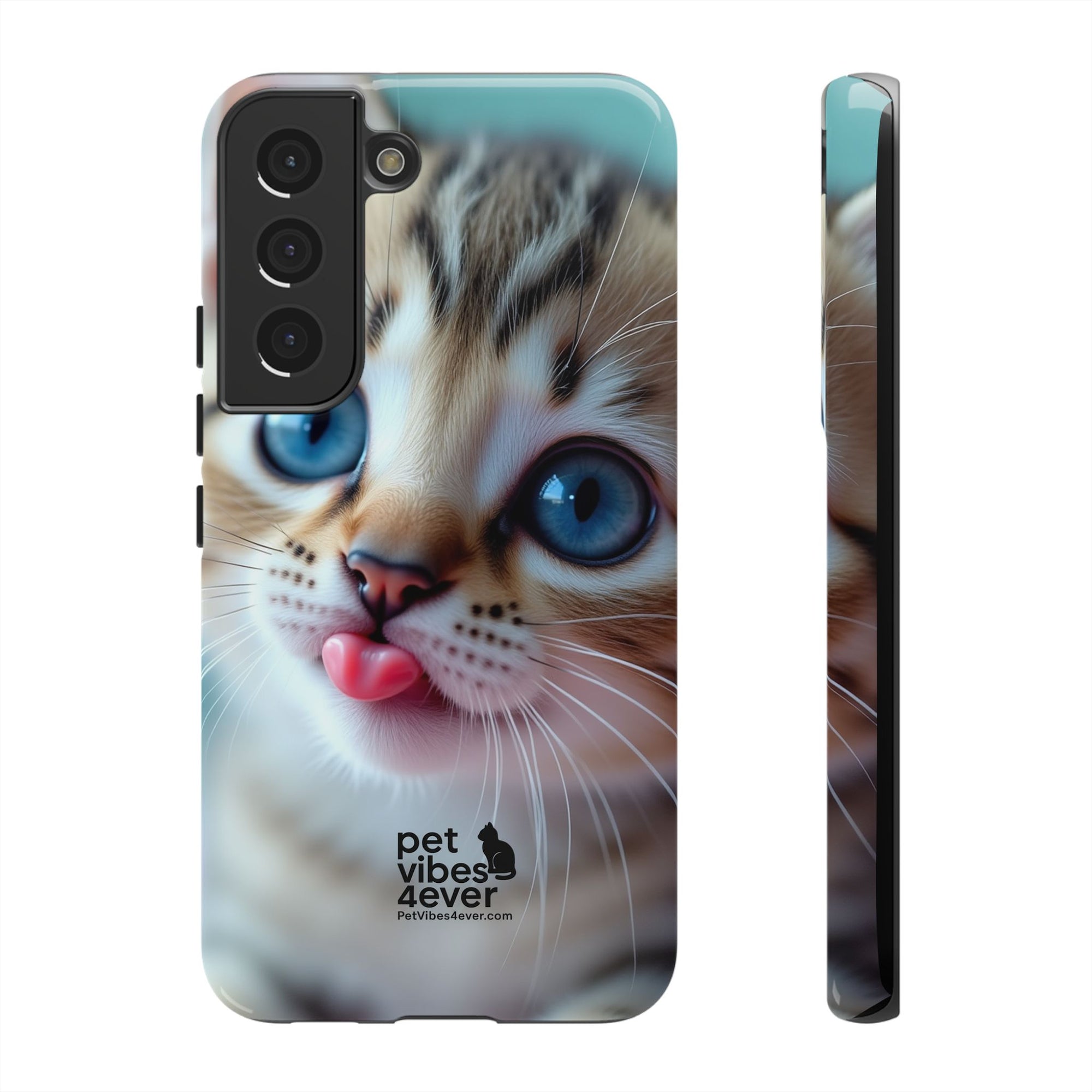 Cute Cat Phone Case, Pet Lover Gift, Durable Phone Cover, Animal Print Case, Cute Kitten Accessory