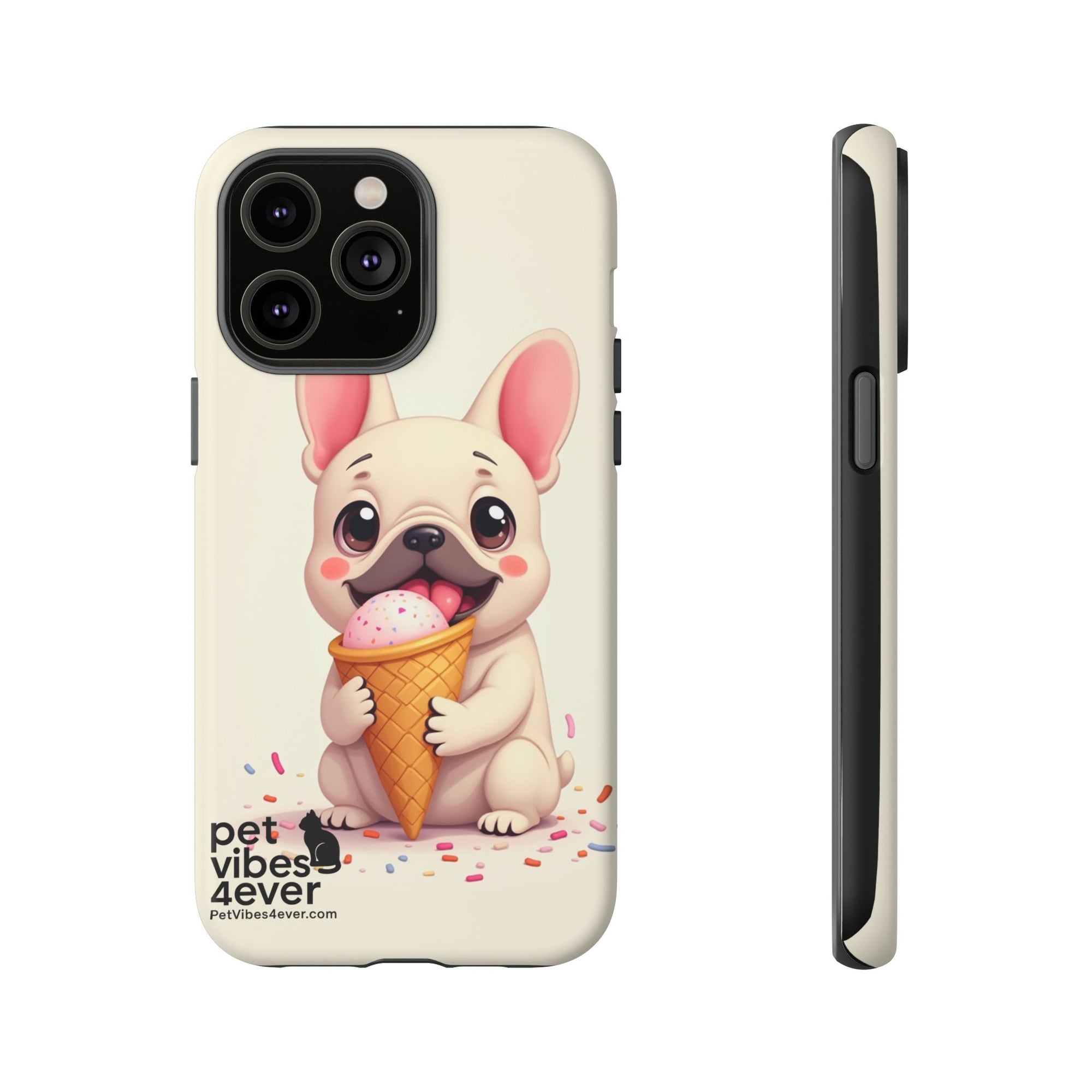 Cute Dog Case, Adorable Puppy Phone Cover, Pet Lover Gift, Ice Cream Design, Fun Accessories for Pet Owners