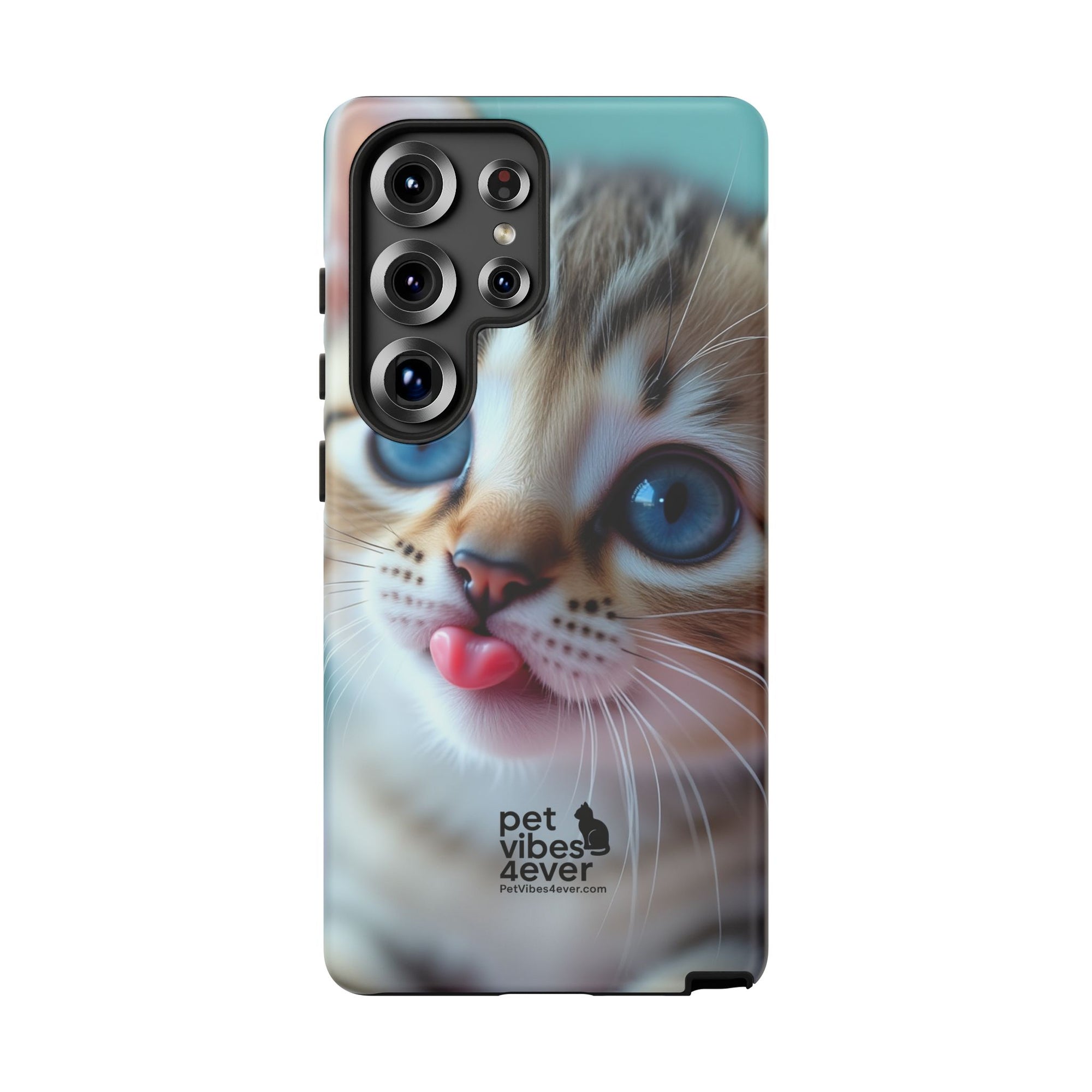 Cute Cat Phone Case, Pet Lover Gift, Durable Phone Cover, Animal Print Case, Cute Kitten Accessory