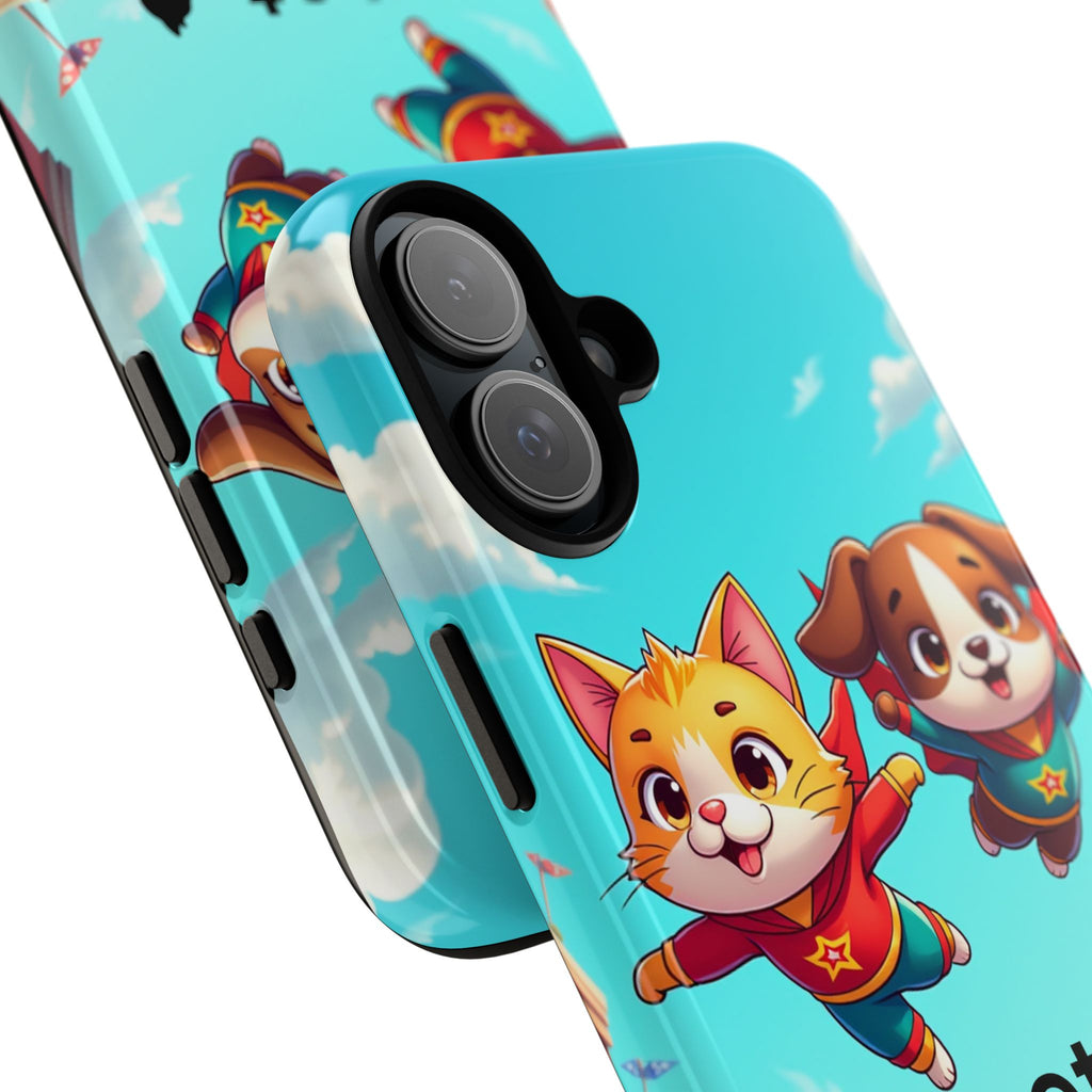 Pet Vibes Phone Case - Playful Cat and Dog Design, Animal Lover Gift, Cute Pet Accessory, Colorful Phone Cover, Fun Pet Gifts