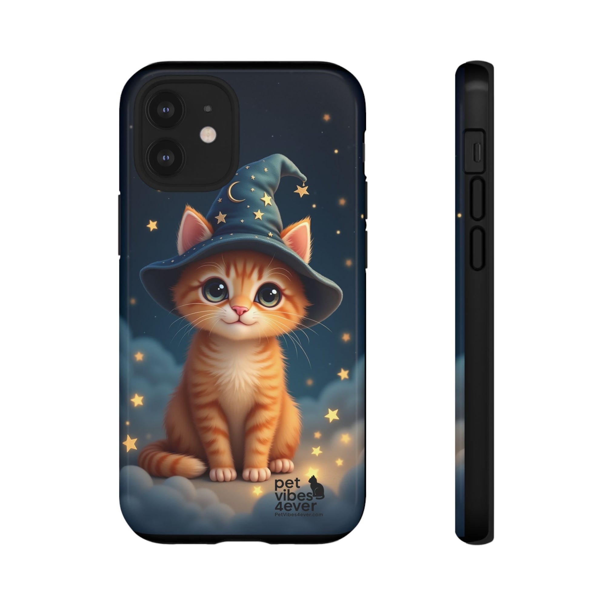 Cat-Themed Phone Case, Cute Cat Case, Pet Lover Gift, Kawaii Phone Accessory, Celestial Cat Design, Stylish Gadget Protector