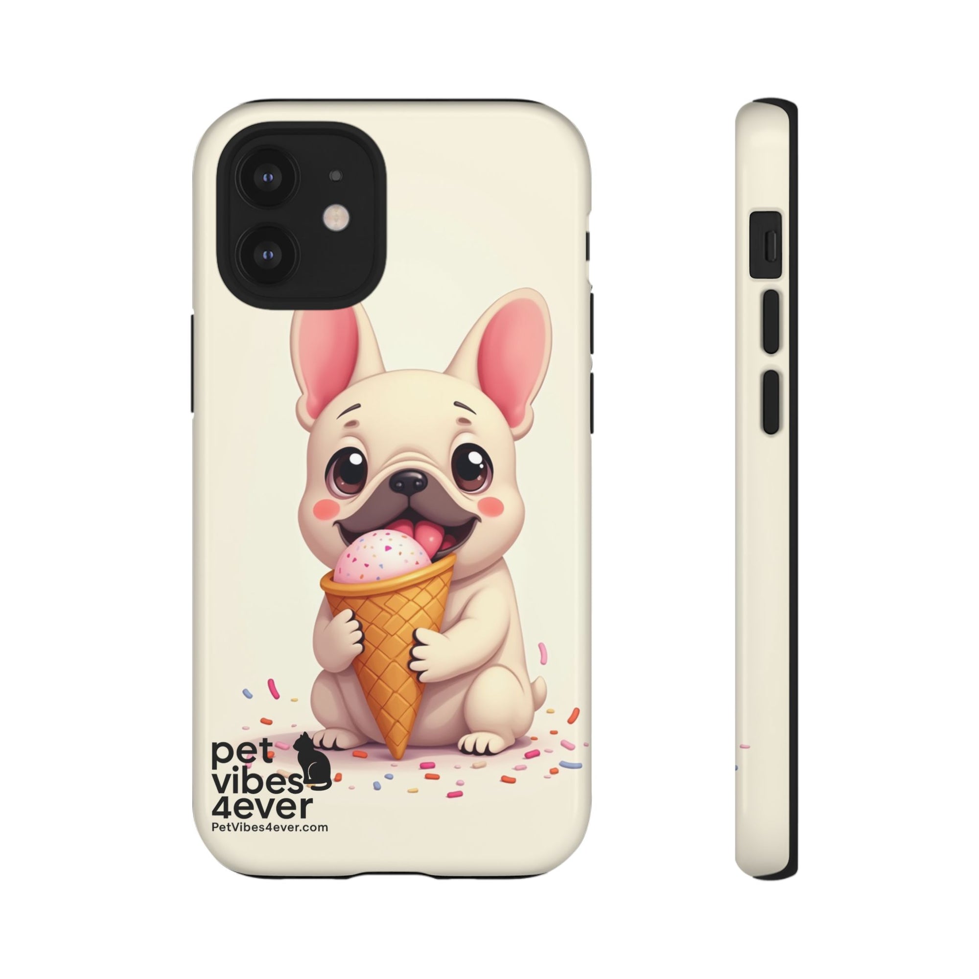 Cute Dog Case, Adorable Puppy Phone Cover, Pet Lover Gift, Ice Cream Design, Fun Accessories for Pet Owners