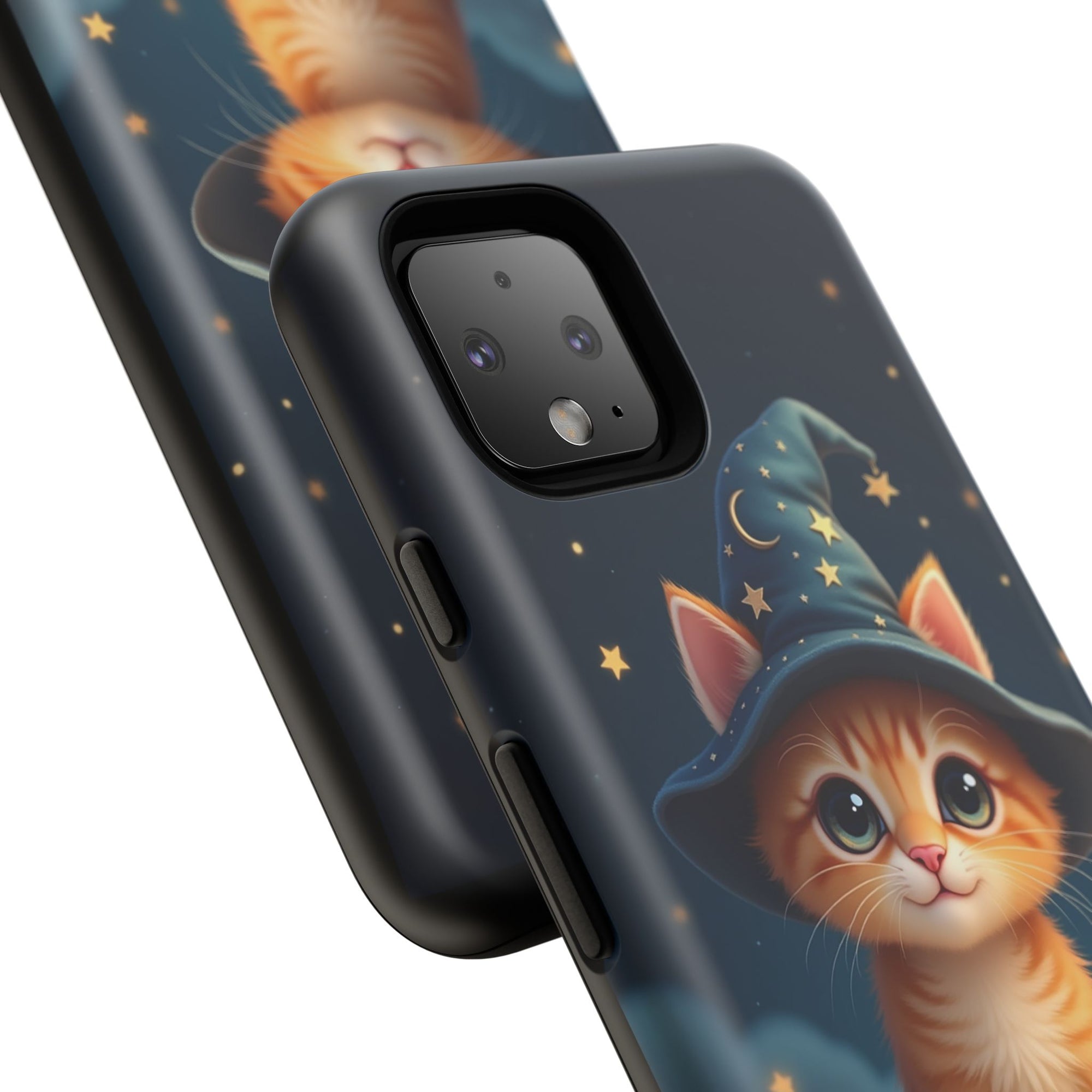 Cat-Themed Phone Case, Cute Cat Case, Pet Lover Gift, Kawaii Phone Accessory, Celestial Cat Design, Stylish Gadget Protector