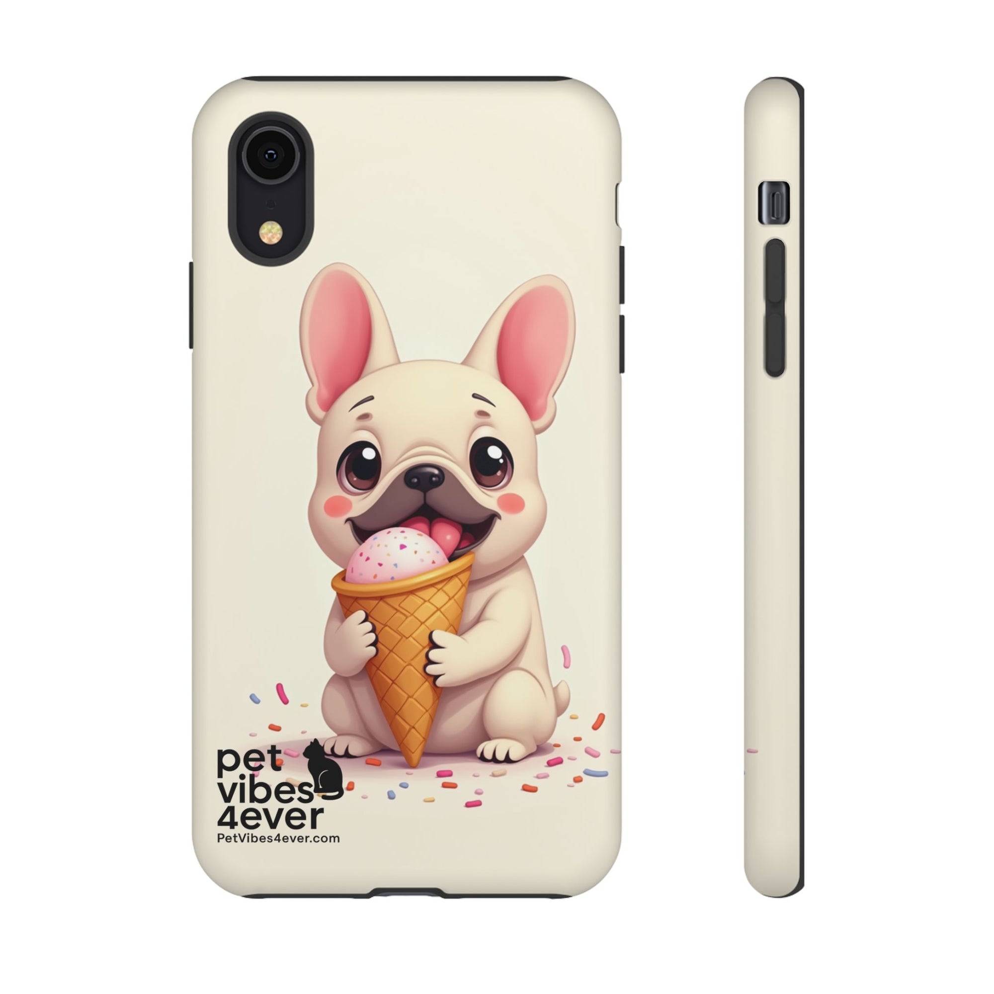 Cute Dog Case, Adorable Puppy Phone Cover, Pet Lover Gift, Ice Cream Design, Fun Accessories for Pet Owners