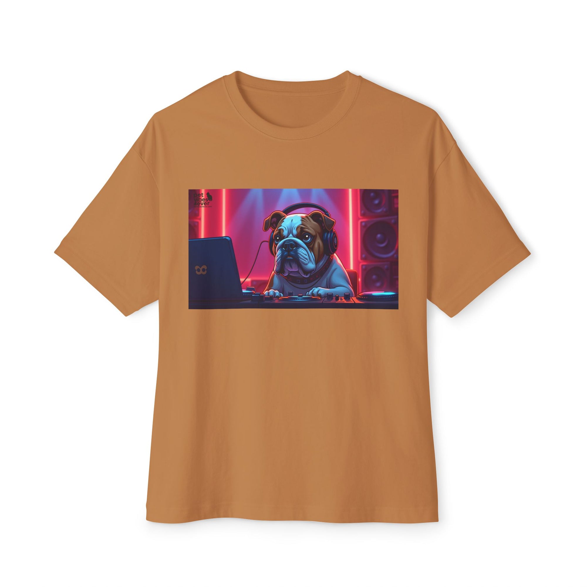 DJ Dog Graphic Tee, Trendy Unisex Oversized T-Shirt, Music Lover Gift, Casual Streetwear, Pet Lover Apparel