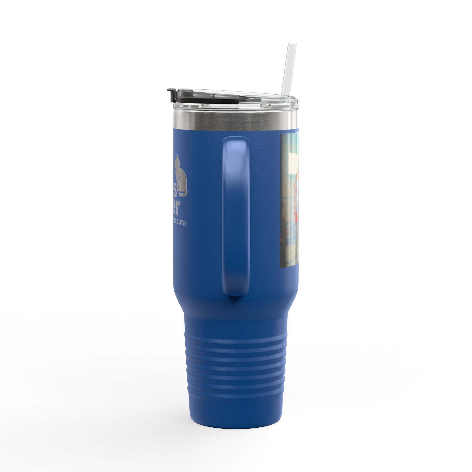 Insulated Travel Mug, Pet Lover's 40oz Coffee Tumbler, Perfect for Hot Drinks, Gifts for Cat Owners, Travel Companion, Pet Vibes 4ever