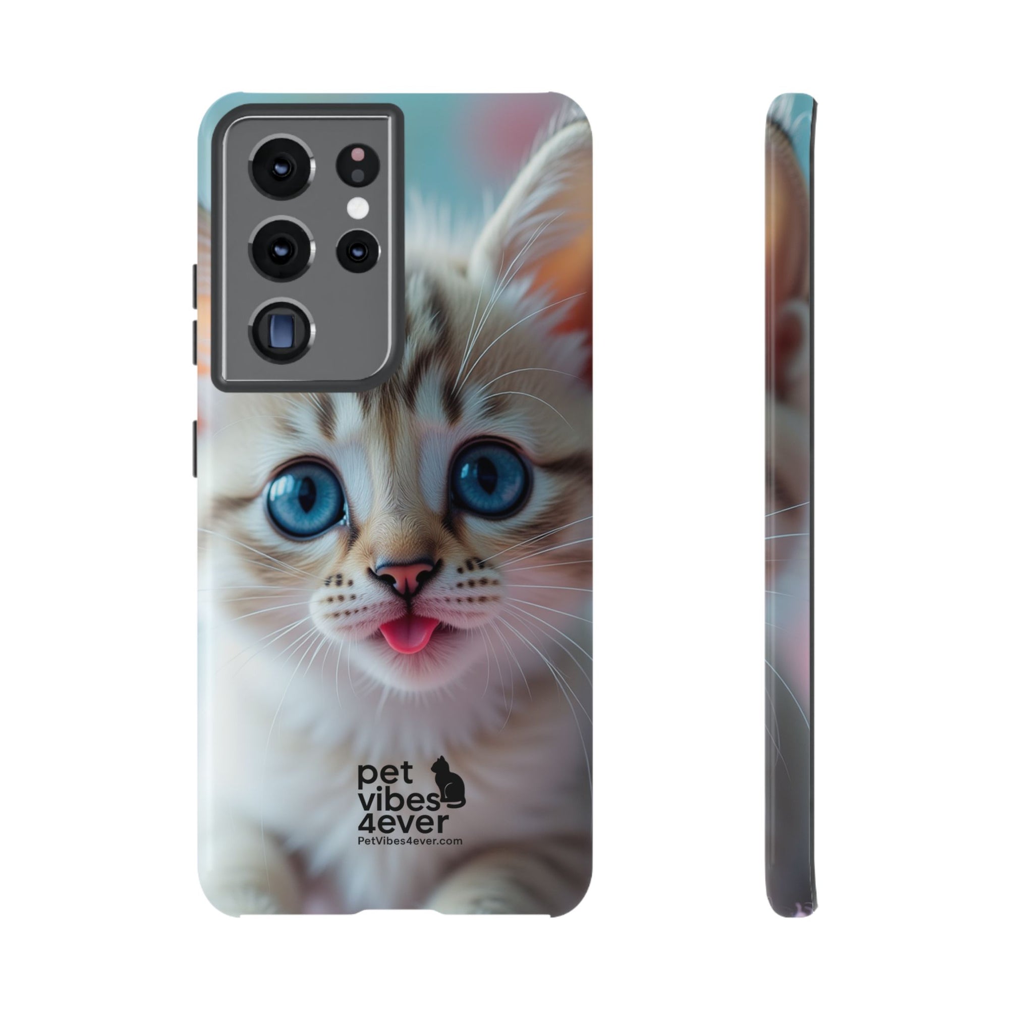 Cute Cat Phone Case with Pet Vibes, Perfect Gift for Cat Lovers, Fun Tech Accessories for Birthdays, Animal Lovers, Kawaii Style