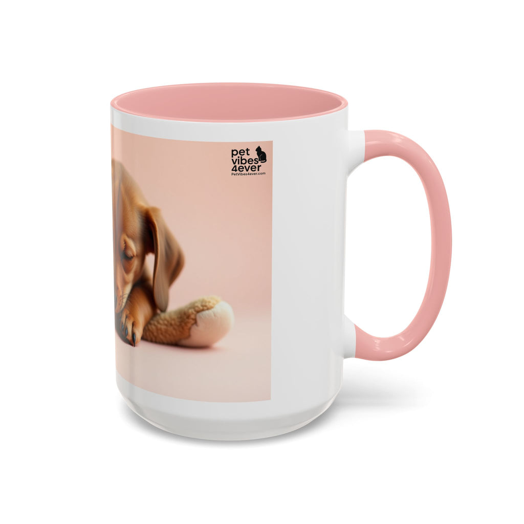 Cute Dog and Toy Accent Coffee Mug - Perfect for Pet Lovers, Gift for Animal Enthusiasts, Adorable Mug for Home and Office