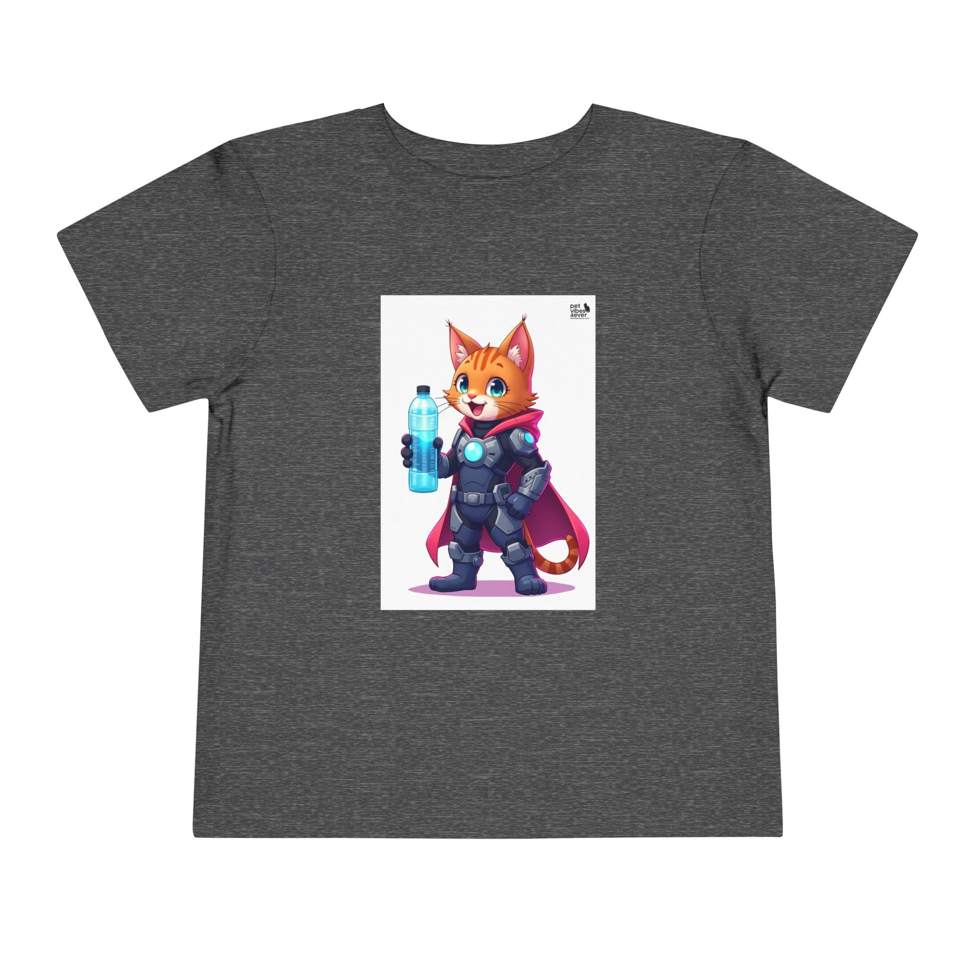 Superhero Cat Toddler Tee, Kids Graphic T-Shirt, Cute Animal Shirt, Birthday Gift, Funny Pet Tee