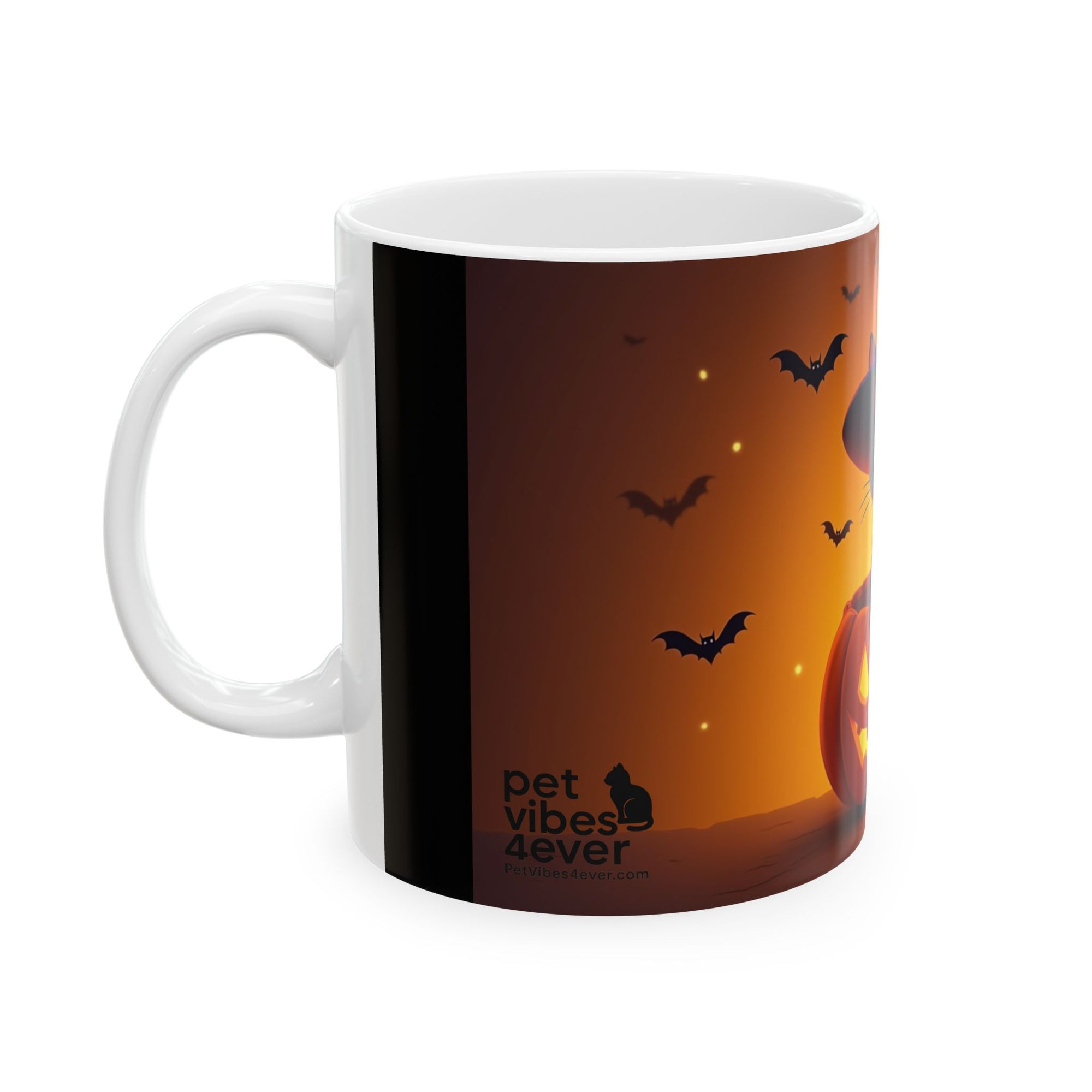 Halloween Cat Mug - Black Cat Pumpkin Coffee Cup, Trick-or-Treat Mug, Fall Home Decor, Spooky Gift, Cat Lover's Kitchen
